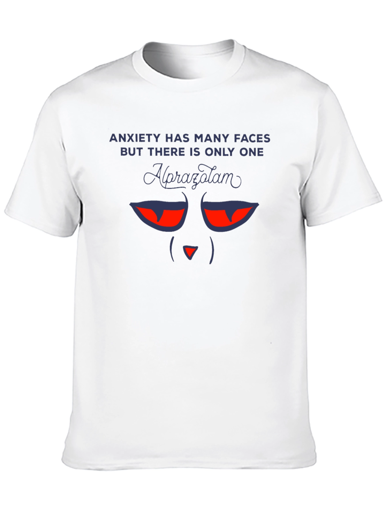Black Anxiety Alprazolam Funny Graphic Novelty T-Shirt view 10