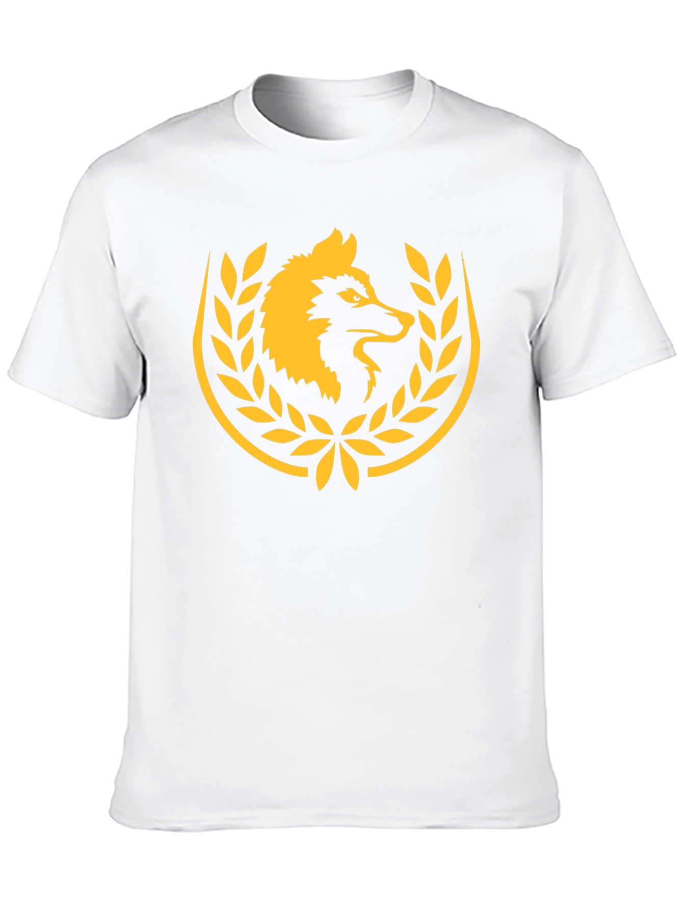 Black Wolf Laurel Wreath Black T-Shirt view 10