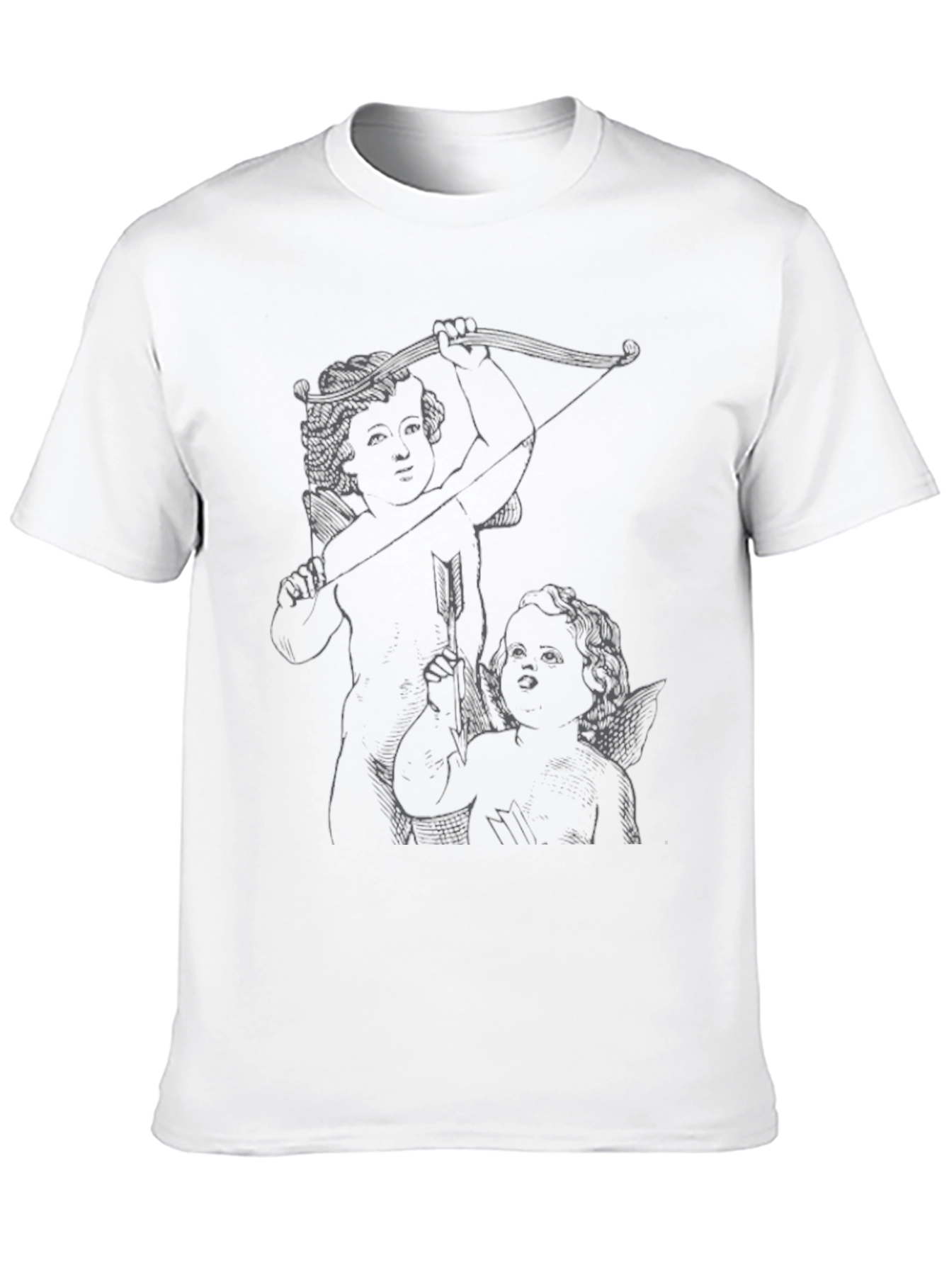 Black Cupid Graphic Print T-Shirt view 10