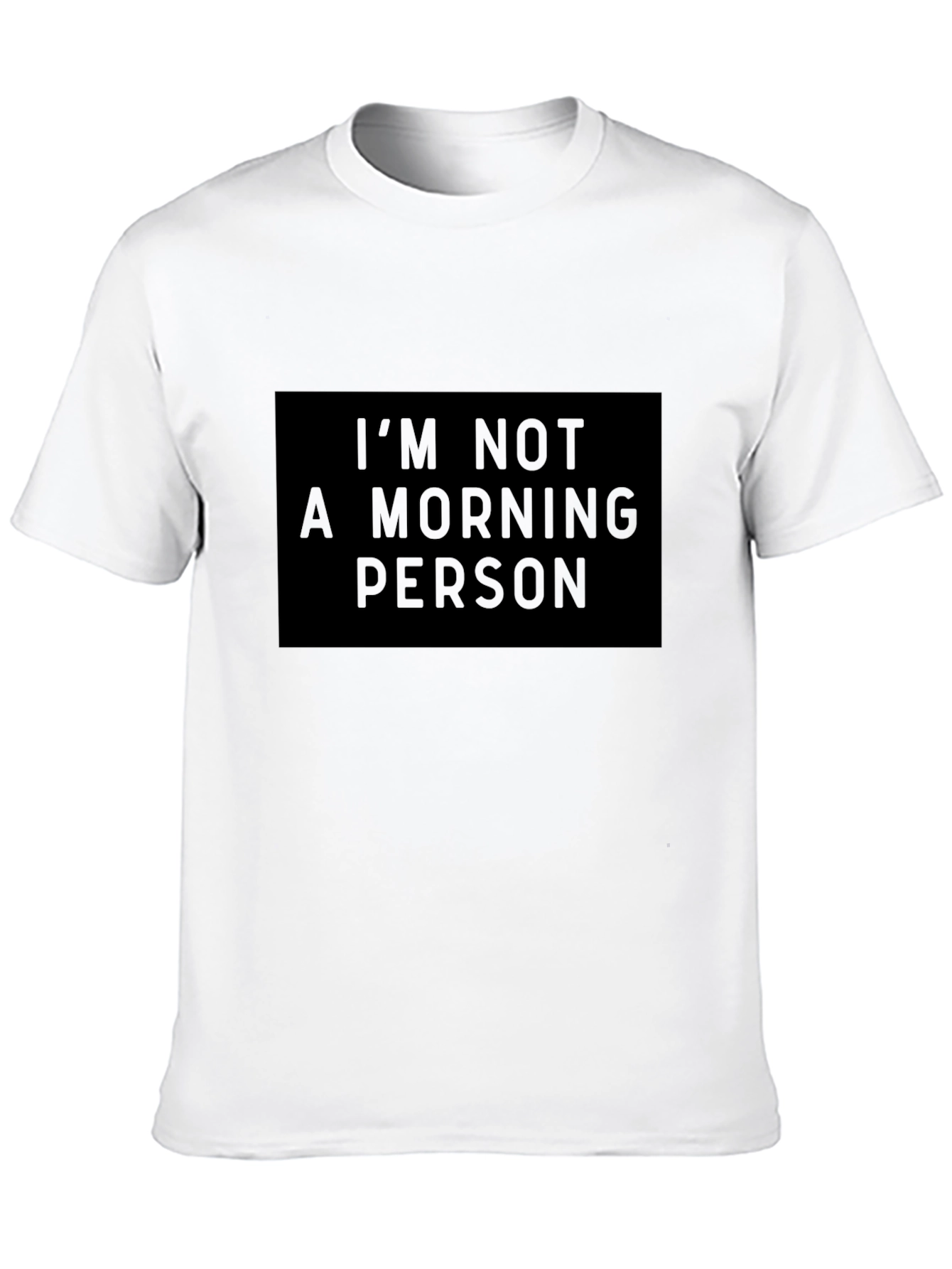 Black Men's "I'm Not a Morning Person" Black Graphic Tee view 10