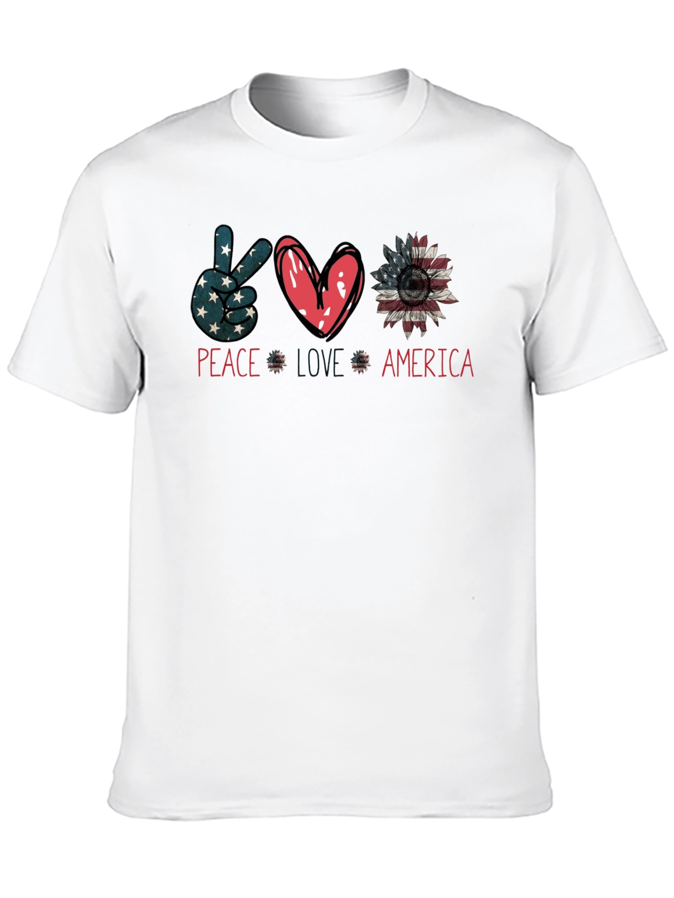 Black Peace Love America Graphic Tee view 10