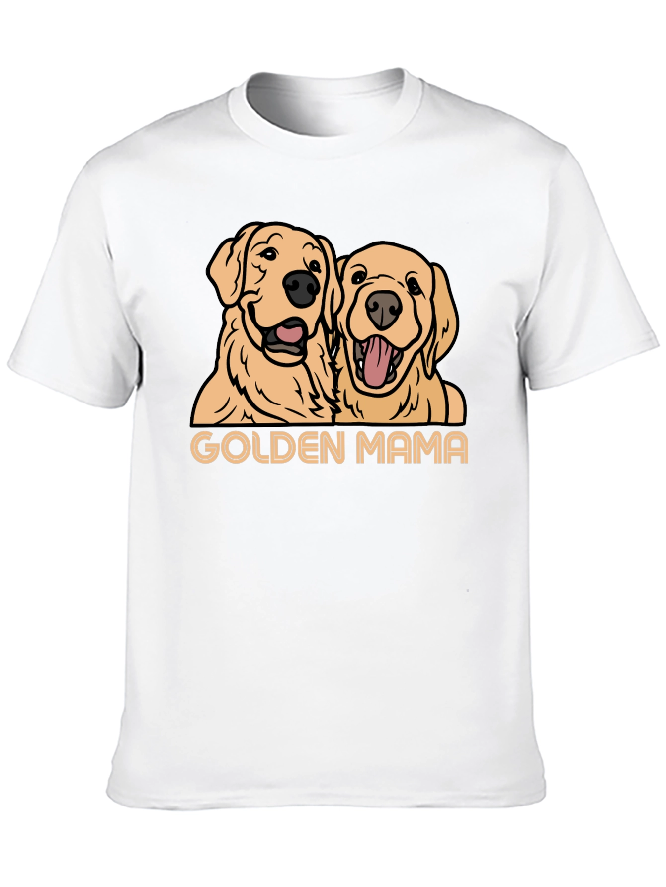 Black Golden Mama Dog T-Shirt - Black view 10