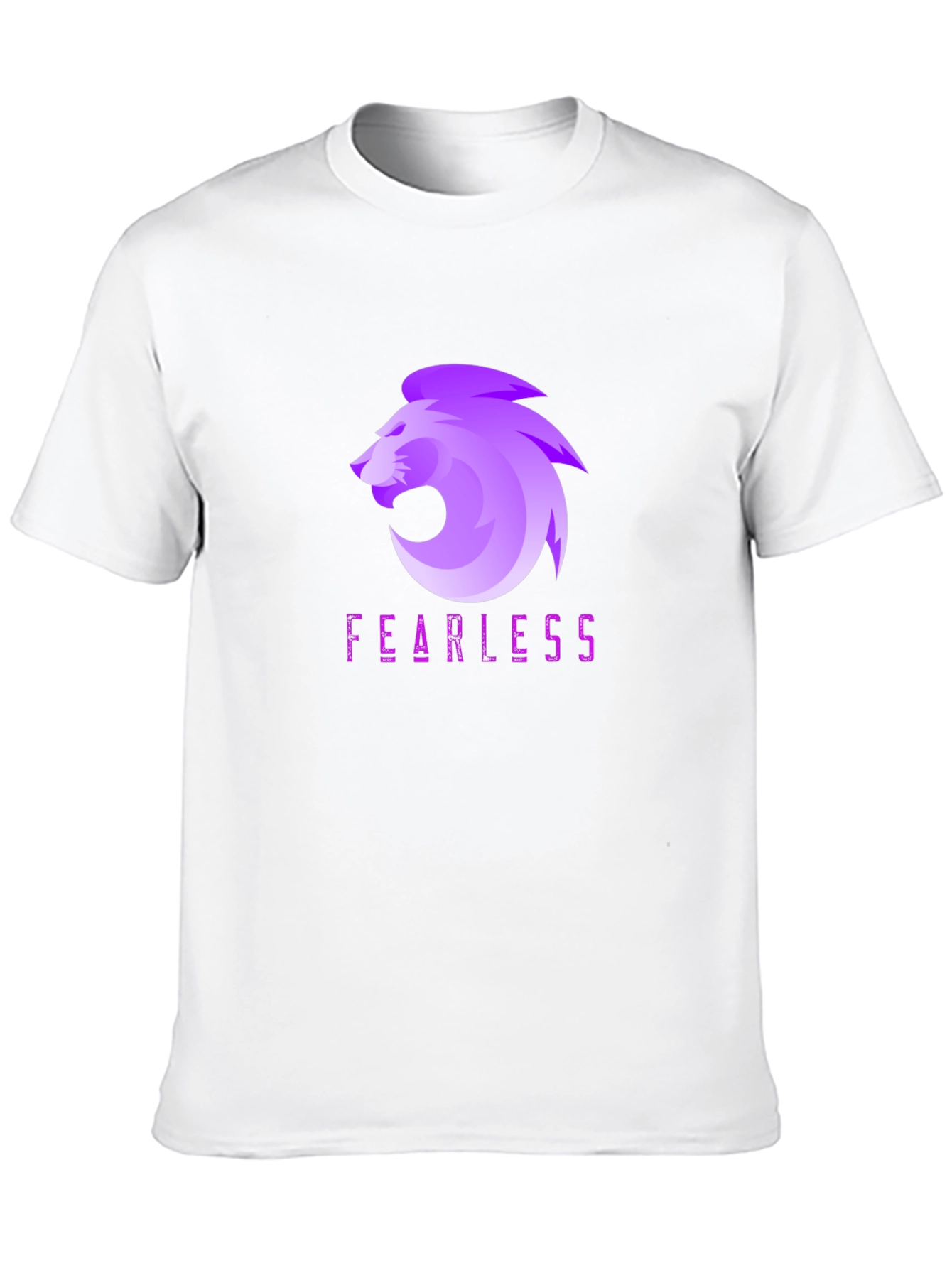 Black Fearless Lion Graphic Tee - Black Cotton Blend view 10
