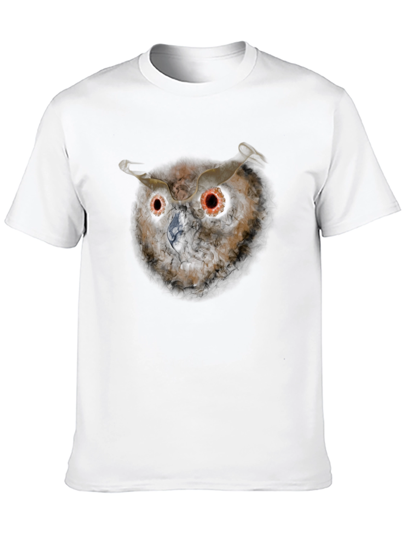 Black Men's Black Owl Graphic T-Shirt view 10