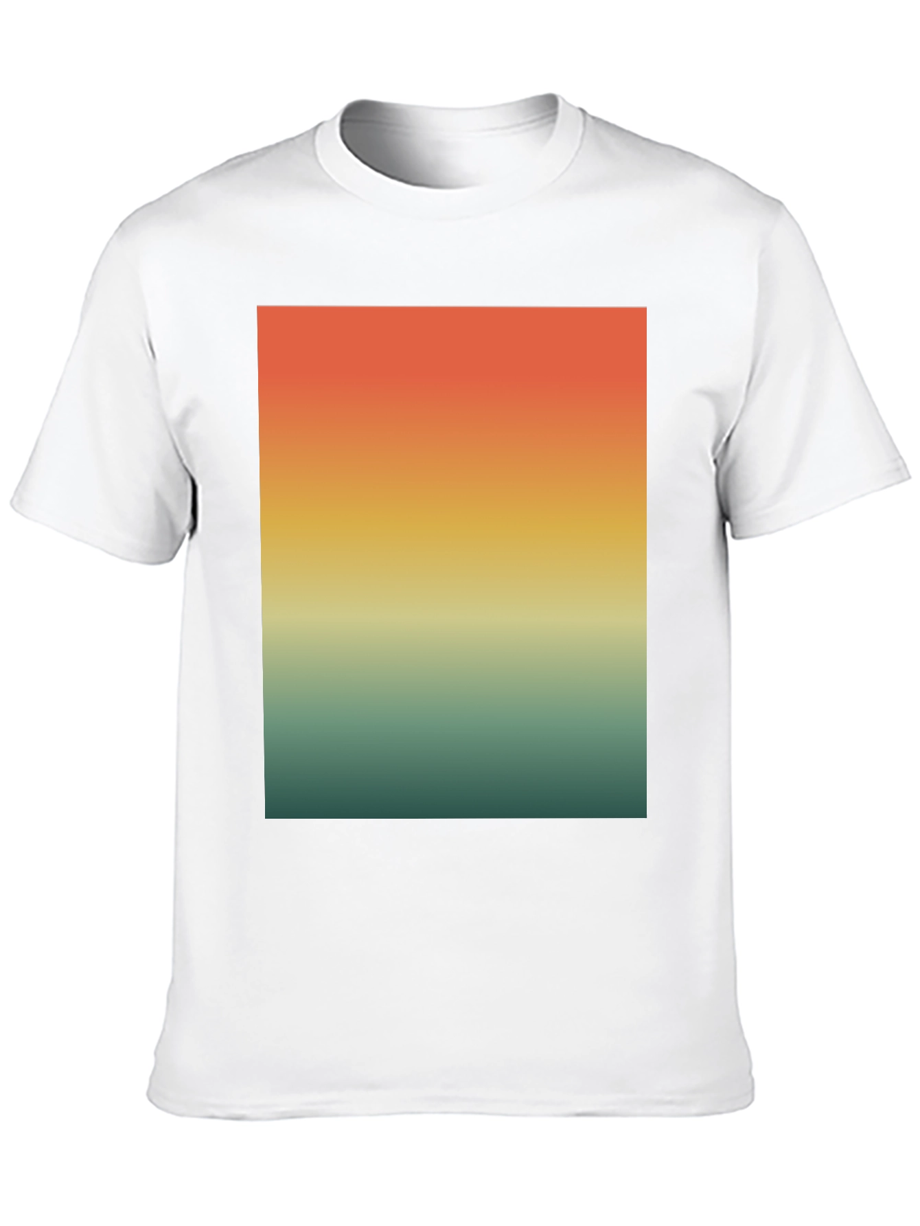 Black Retro Sunset Gradient T-Shirt - Casual Wear view 10