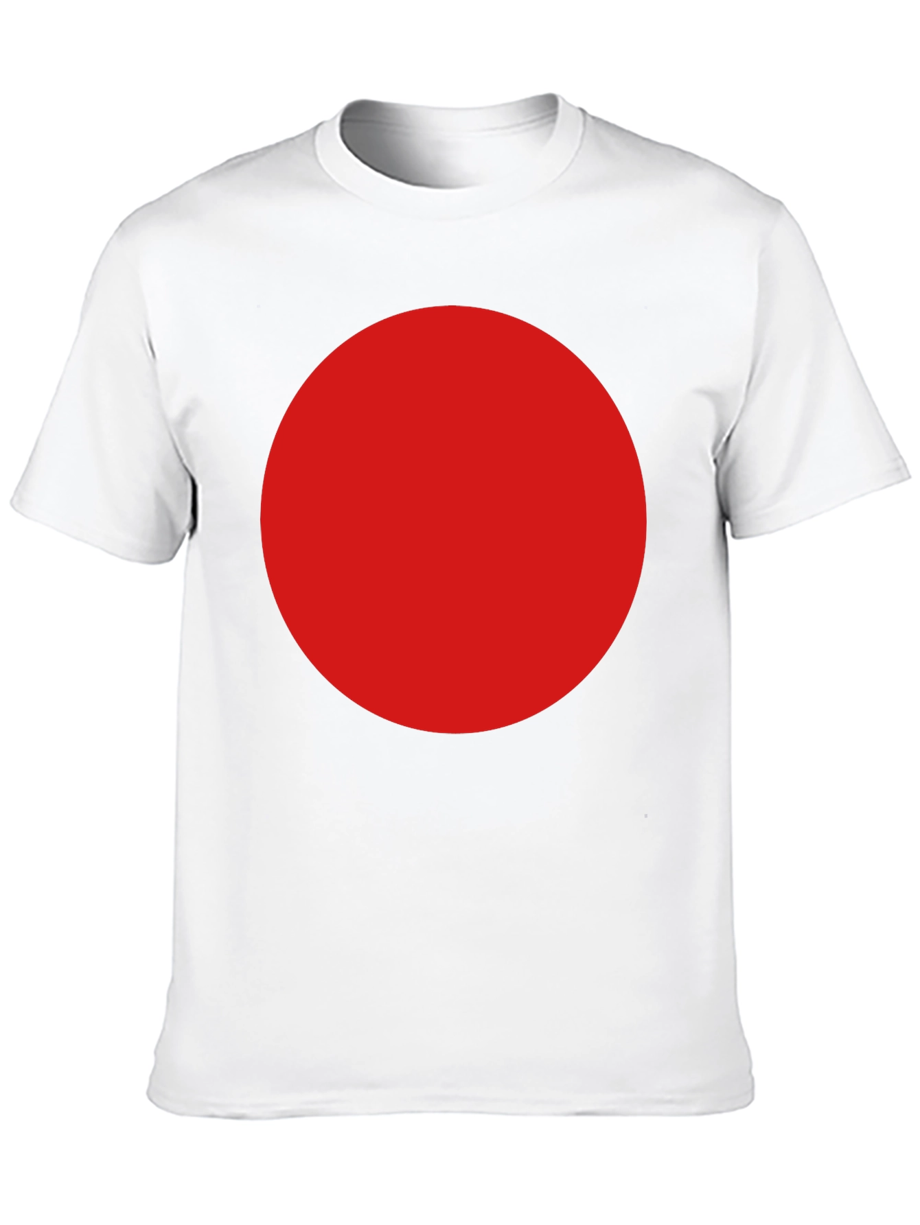 Black Bold Red Circle Graphic Black T-Shirt view 10
