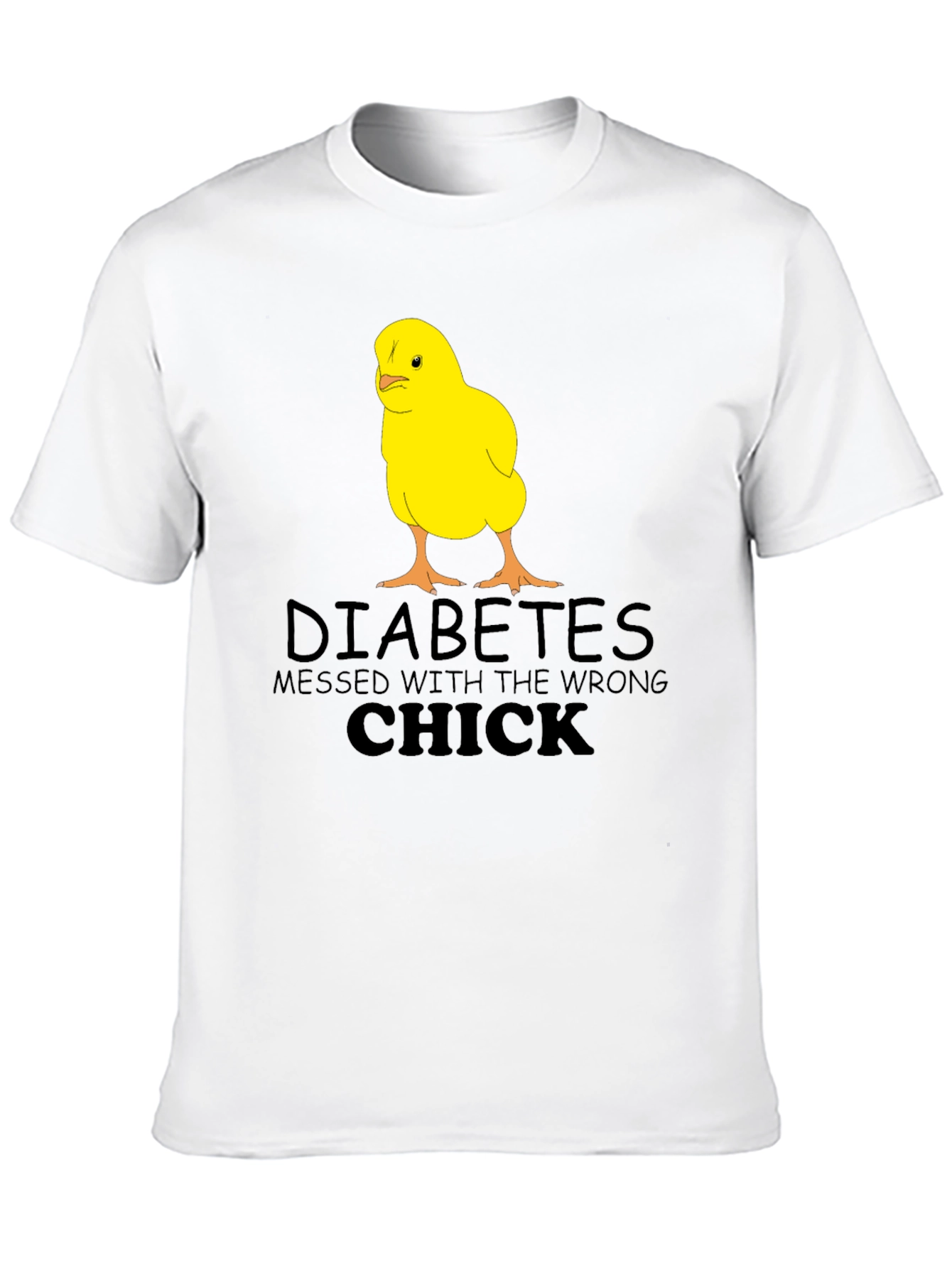 Black Diabetes Wrong Chick T-Shirt, Funny Graphic Tee view 10