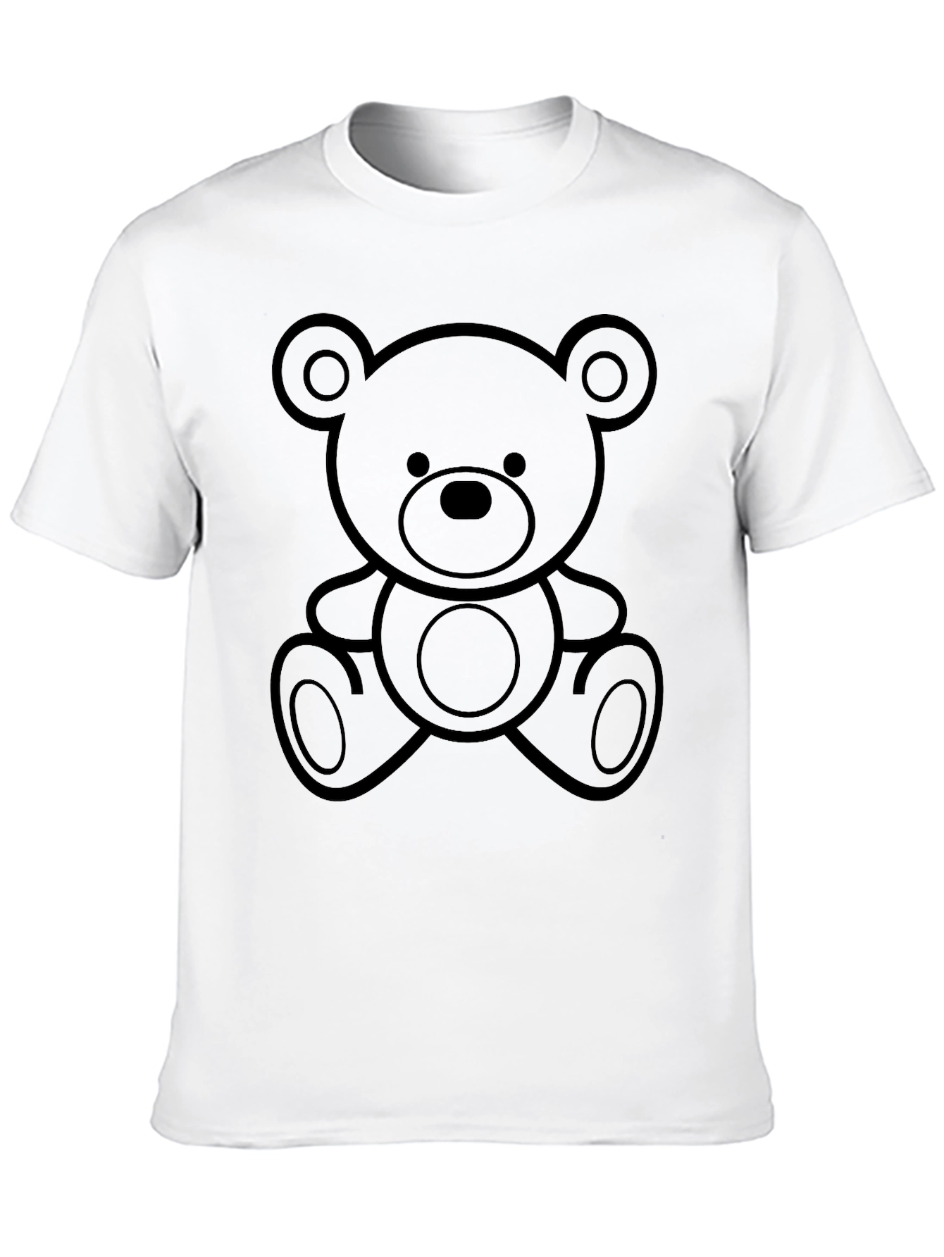 Black Teddy Bear Graphic Black T-Shirt view 10