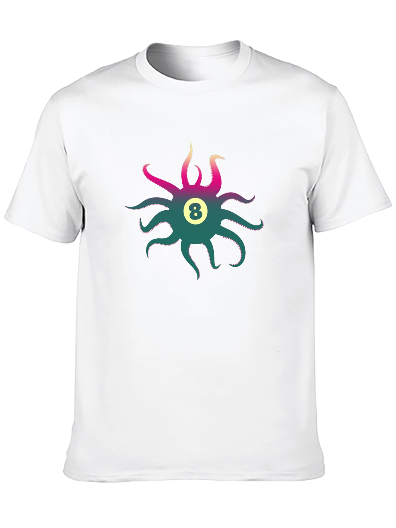 Black Octopus 8 Ball Graphic Tee - Cool Casual Style view 10