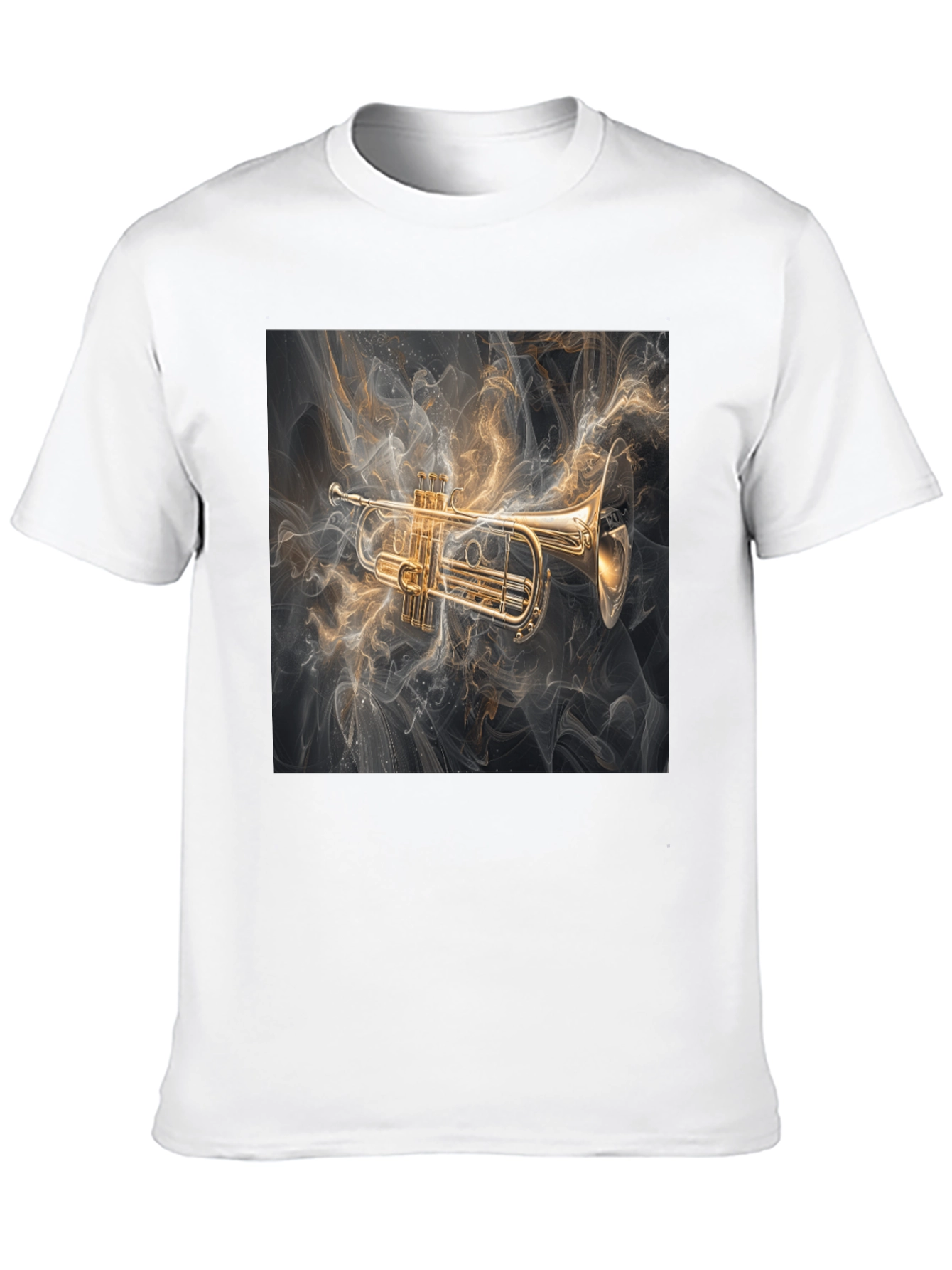 Black Trumpet Graphic Tee - Black Music Lover T-Shirt view 10