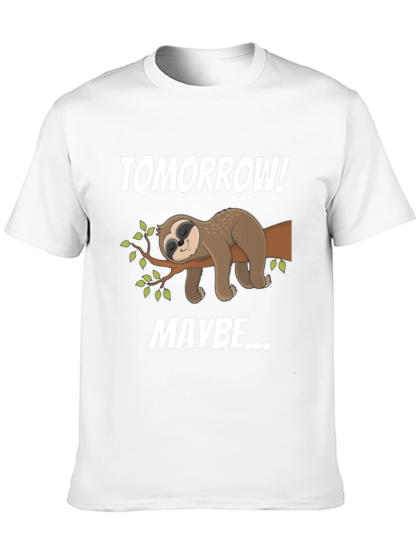 Black Sloth Tomorrow Maybe Graphic T-Shirt view 10