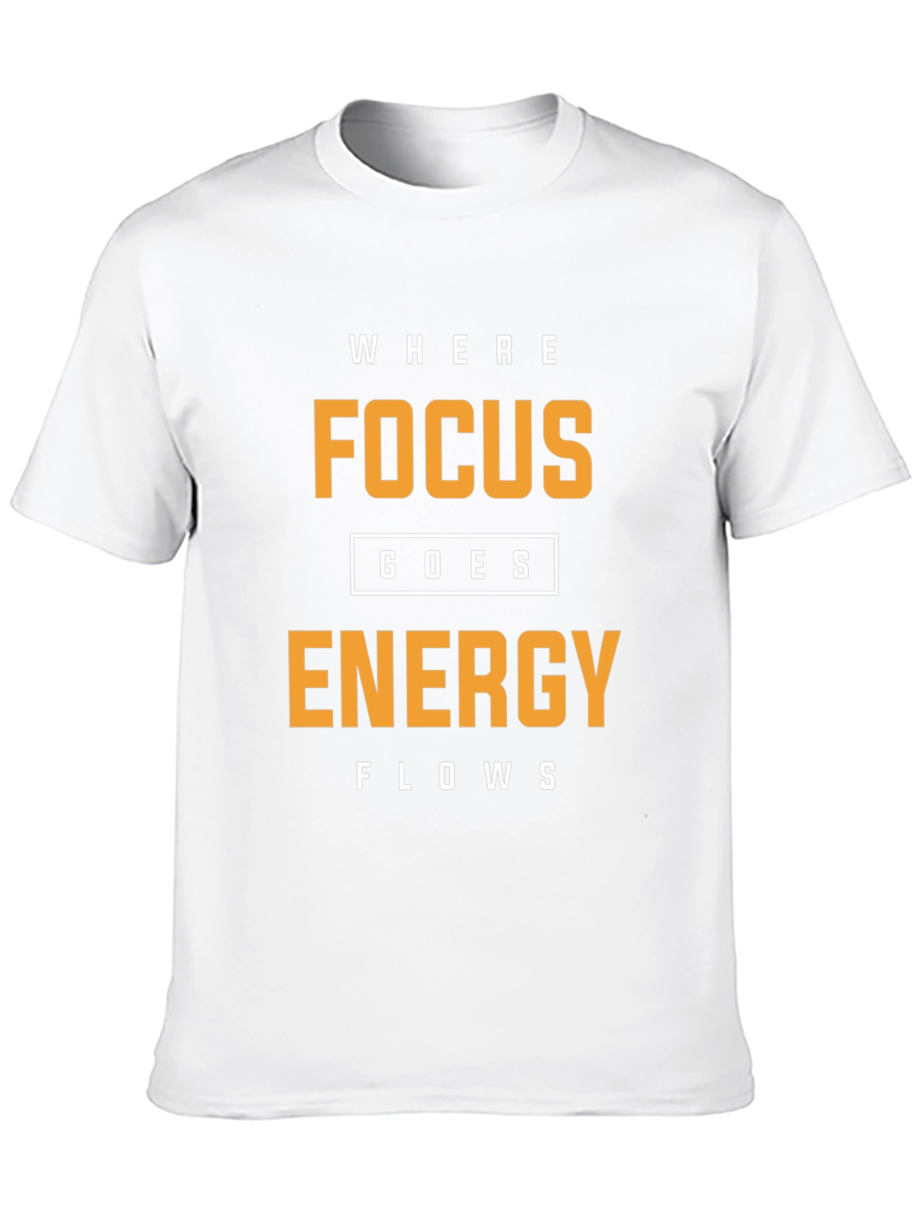 Black Focus Energy Motivational T-Shirt view 10