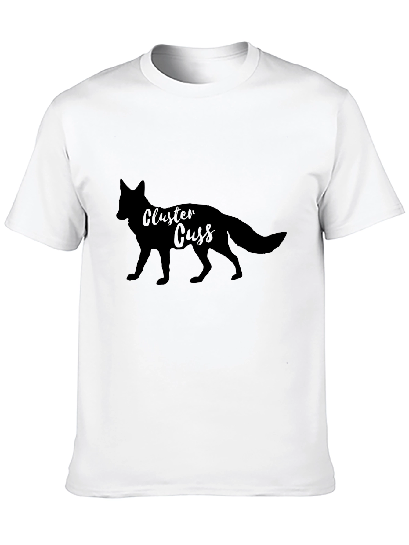 Black Cluster Cuss Fox Black T-Shirt view 10