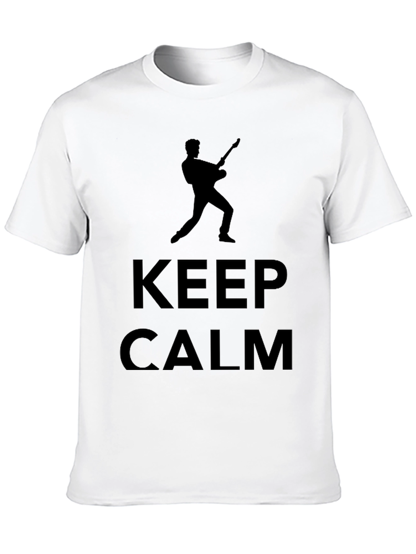 Black Keep Calm Guitarist T-Shirt view 10