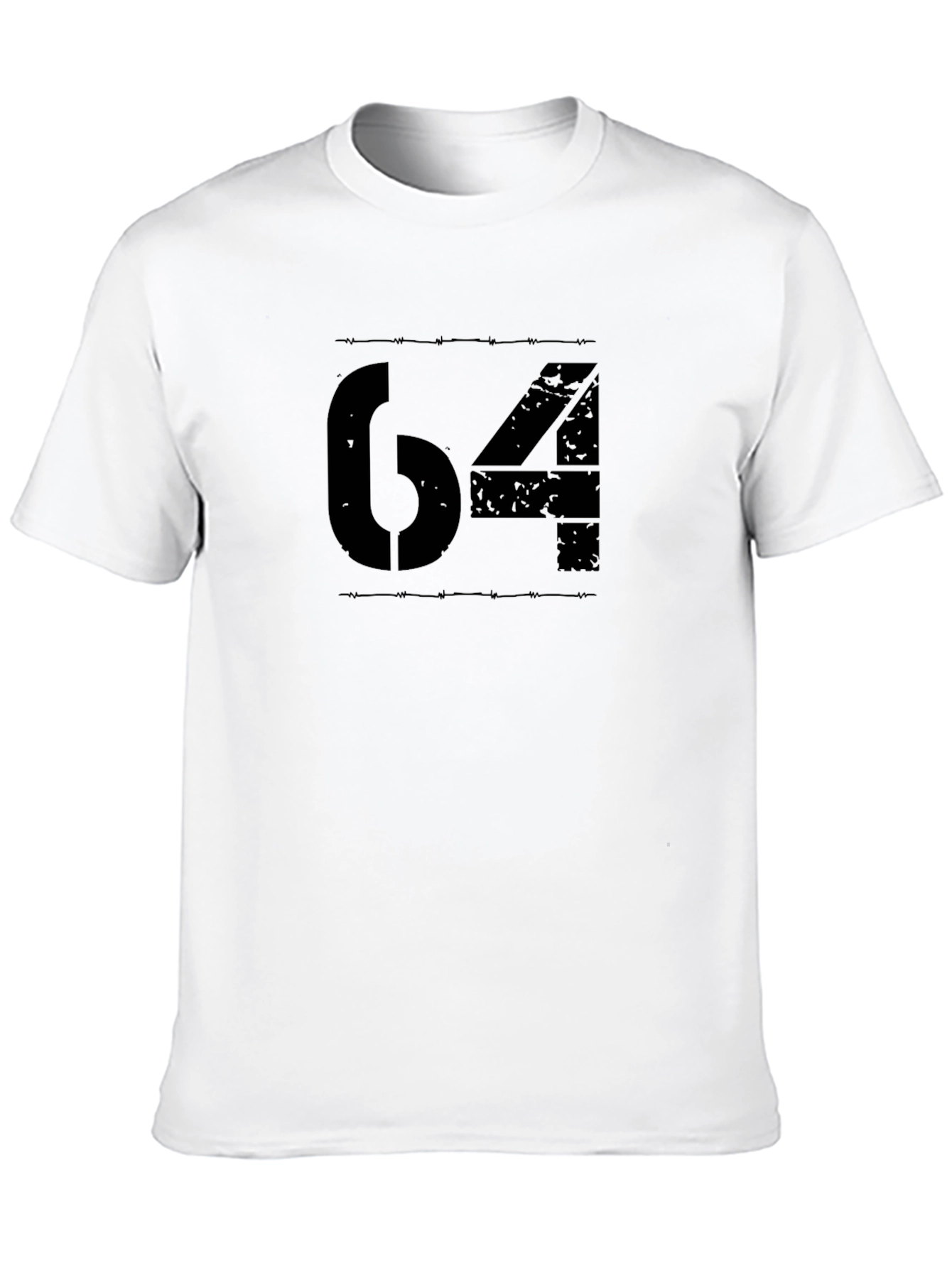 Black Black Graphic Tee - Number 64 Design view 10