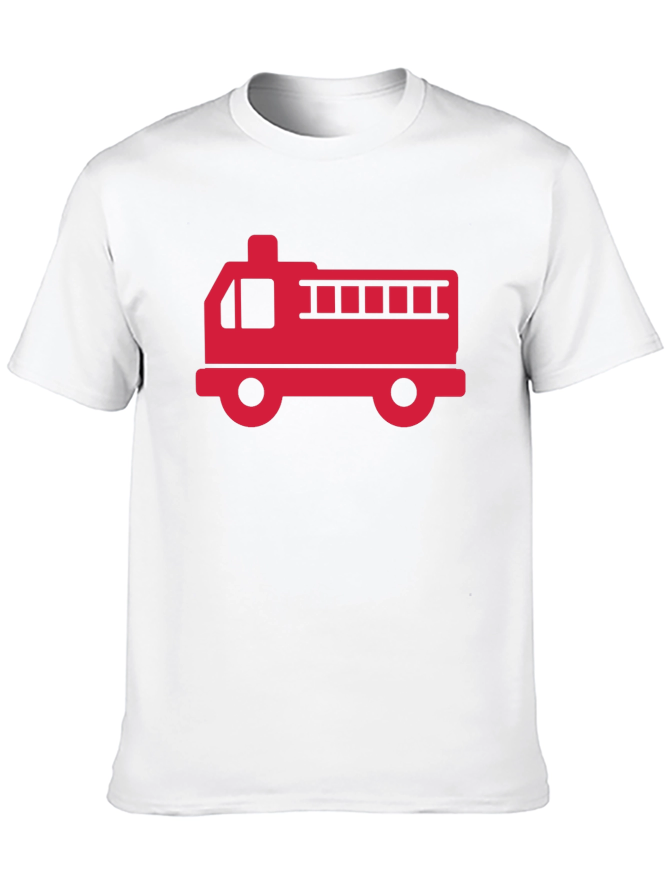 Black Fire Truck T-Shirt - Black Cotton Graphic Tee view 10