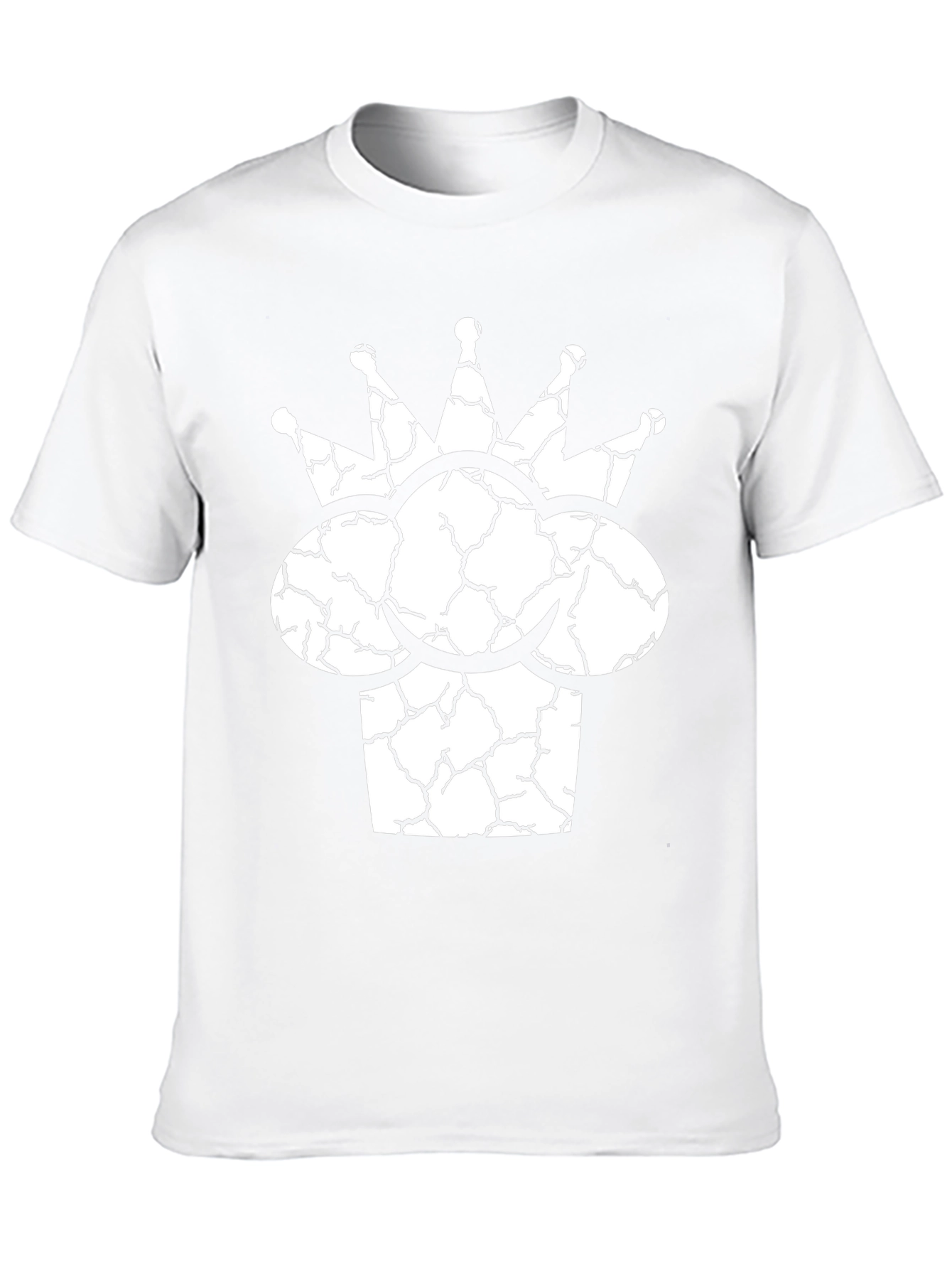Black Cracked Crown Graphic Tee - Cool Casual Wear view 10