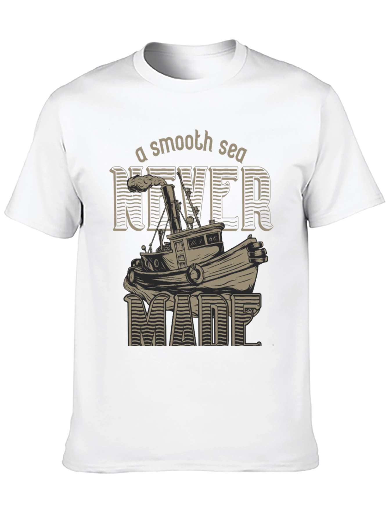 Black Smooth Sea T-Shirt - Nautical Design view 10
