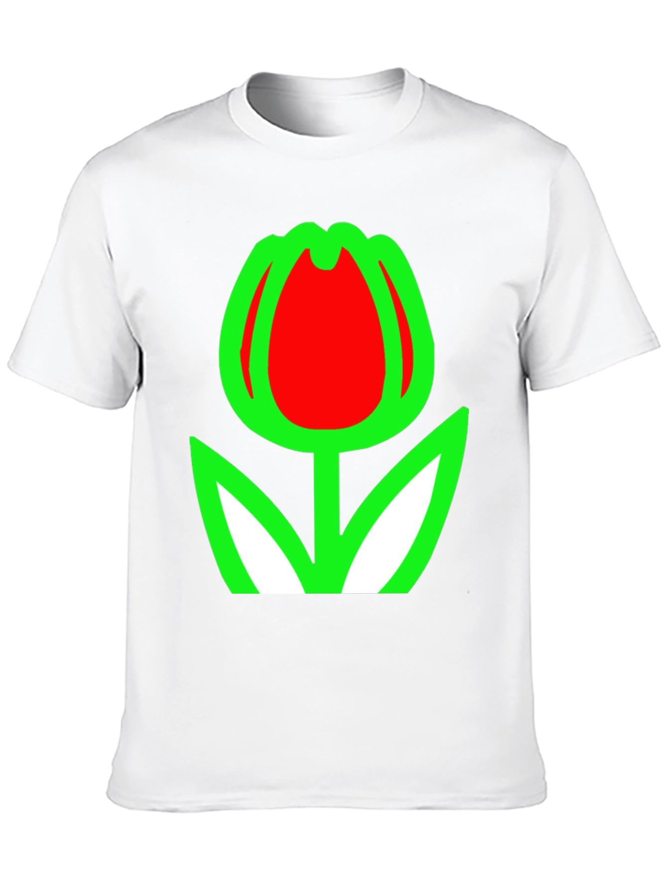 Black Tulip Graphic Tee - Bold Floral Statement Shirt view 10