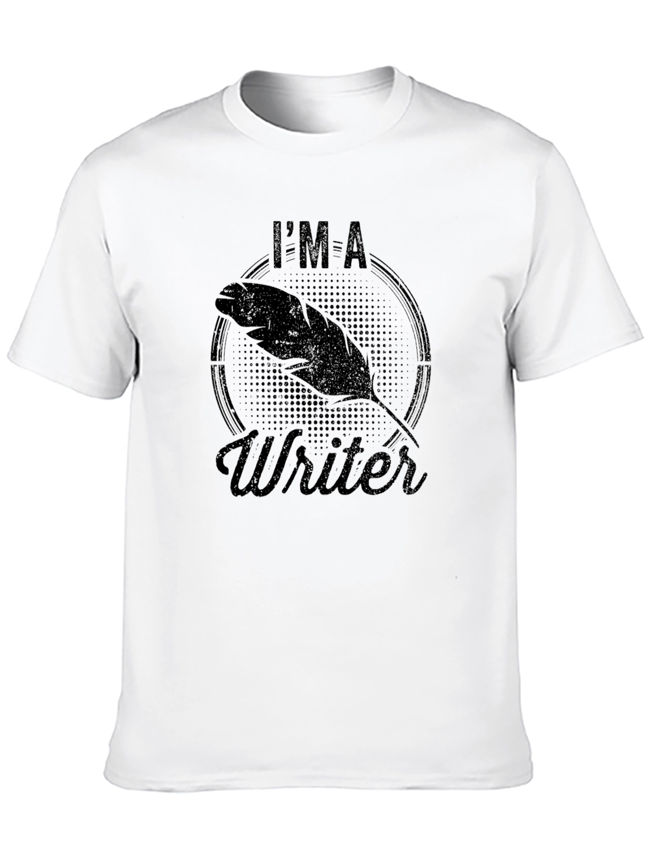 Black I'm a Writer T-Shirt - Black Ink Quill Tee view 10