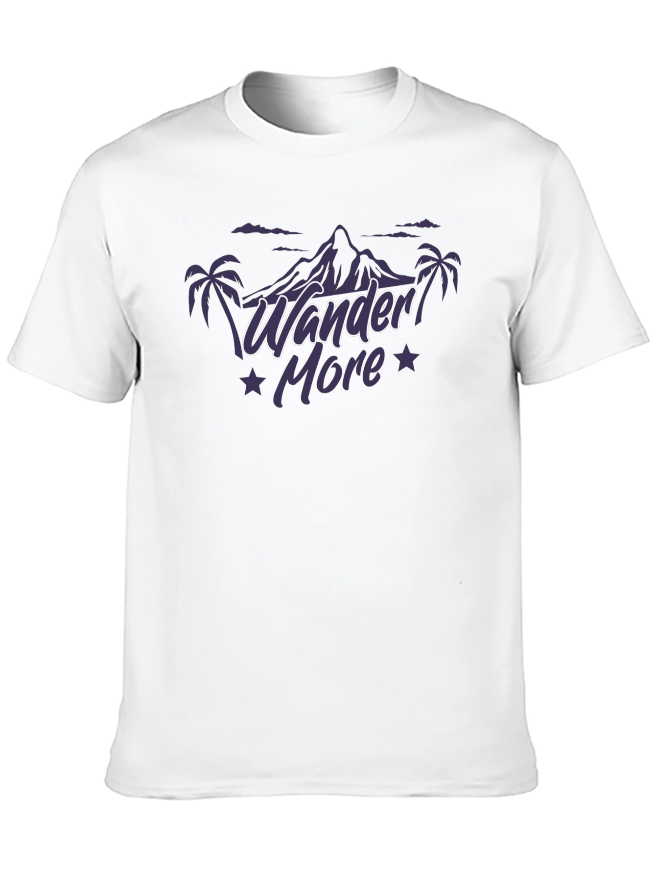 Black Wander More Graphic Tee - Black Unisex T-Shirt view 10