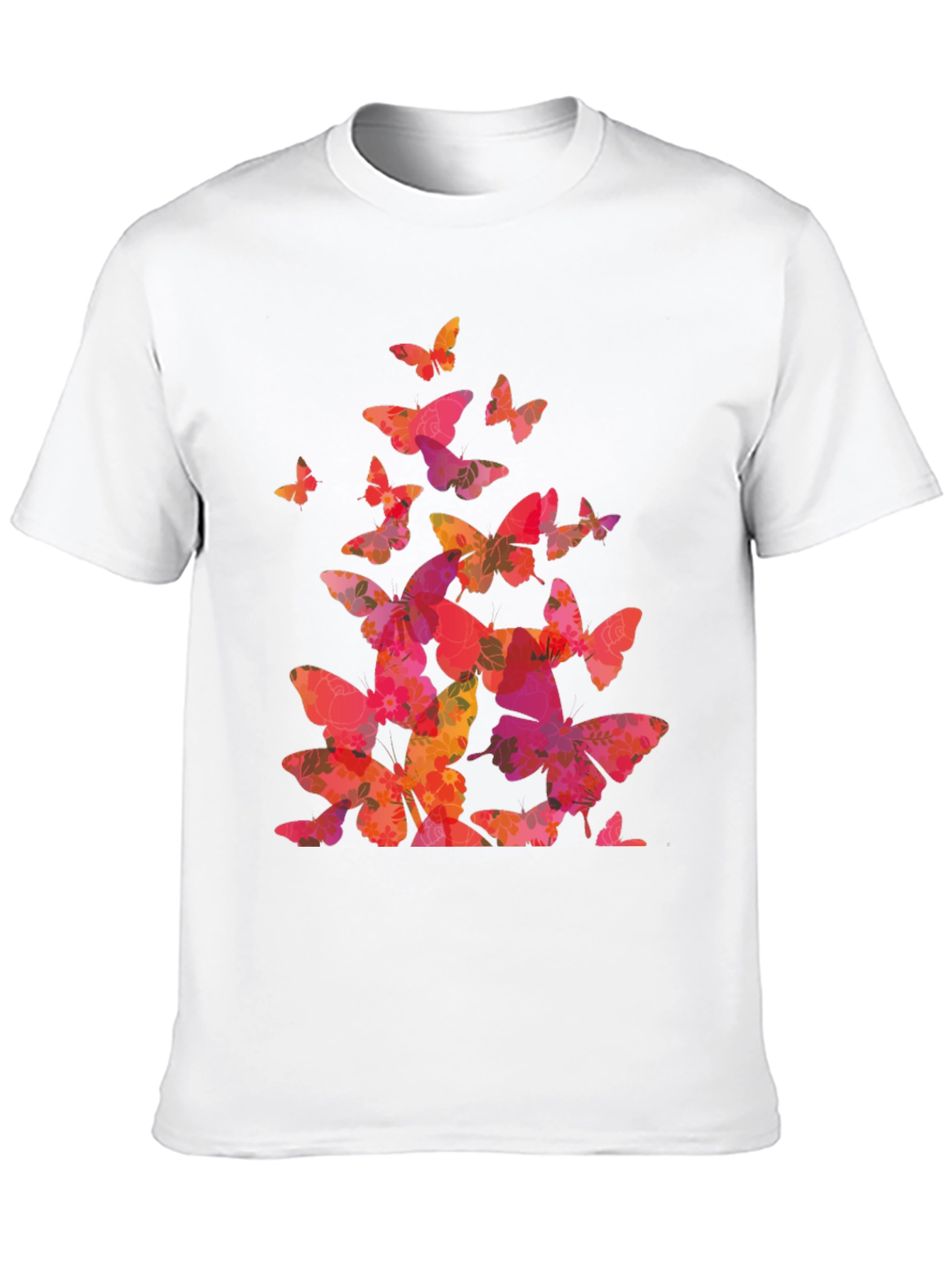 Black Butterfly Print Black T-Shirt view 10
