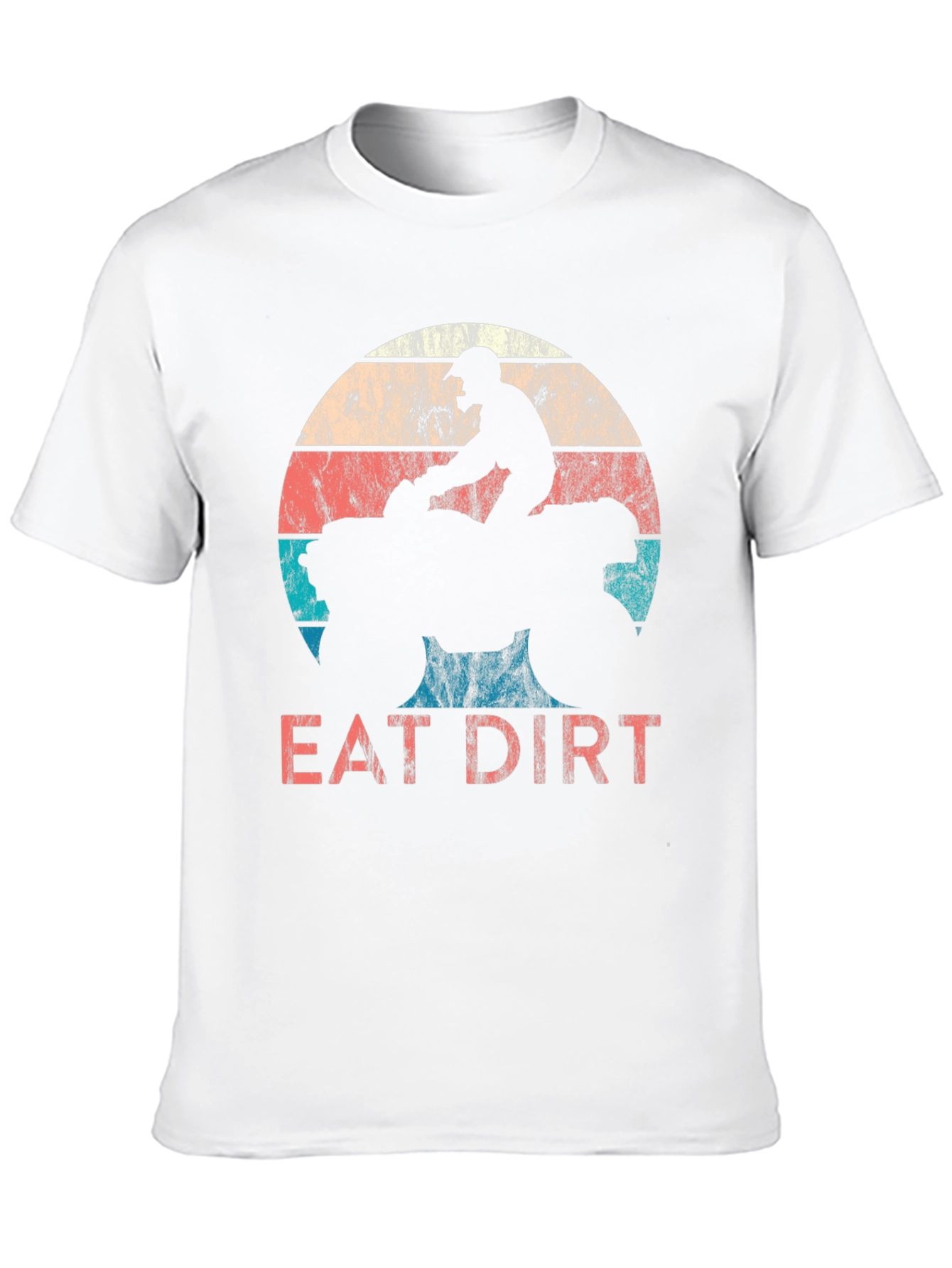 Black Eat Dirt T-Shirt - Retro ATV Motocross Design view 10