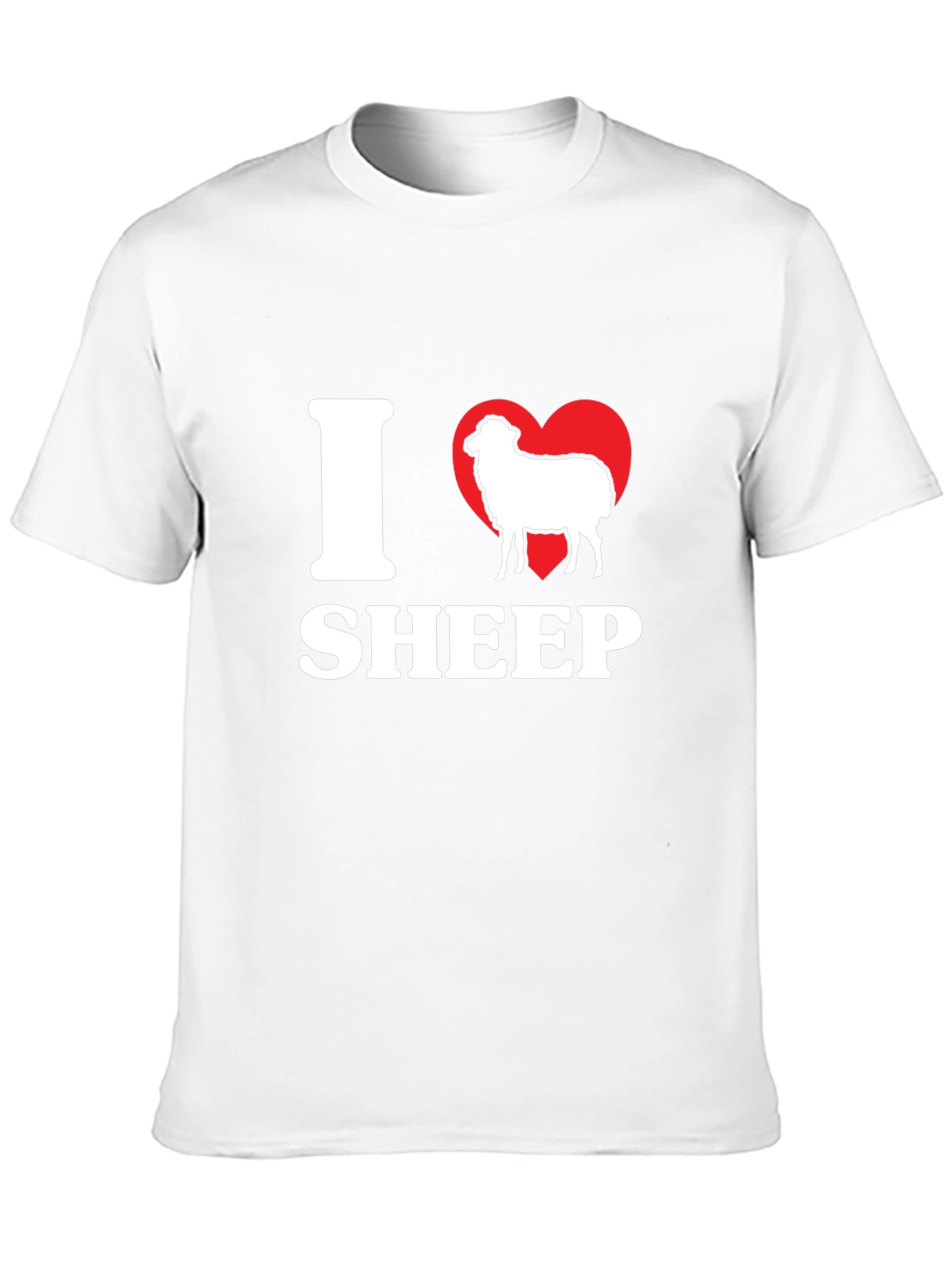 Black I Love Sheep Black T-Shirt view 10