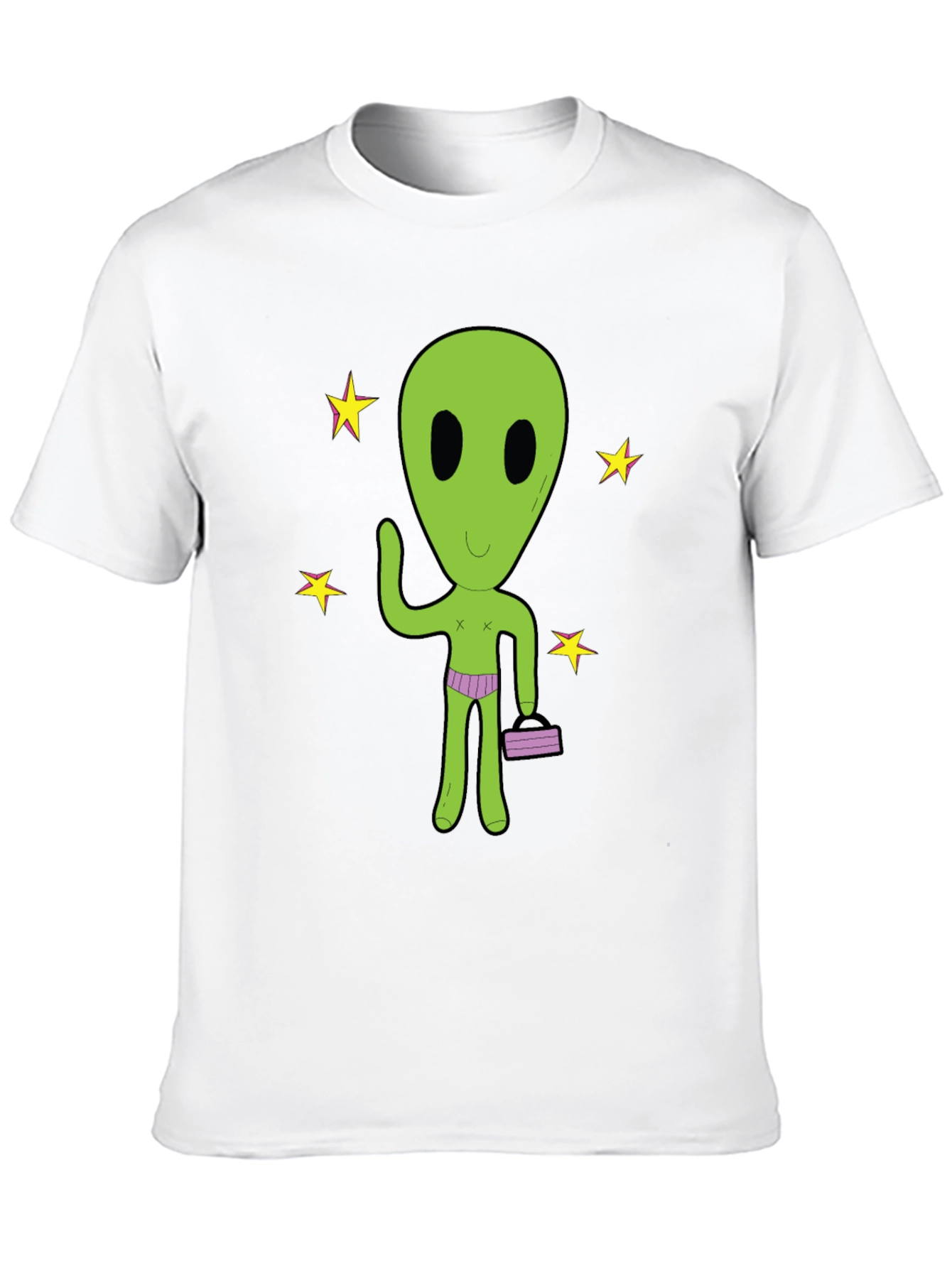 Black Alien T-Shirt - Funny Extraterrestrial Graphic Tee view 10