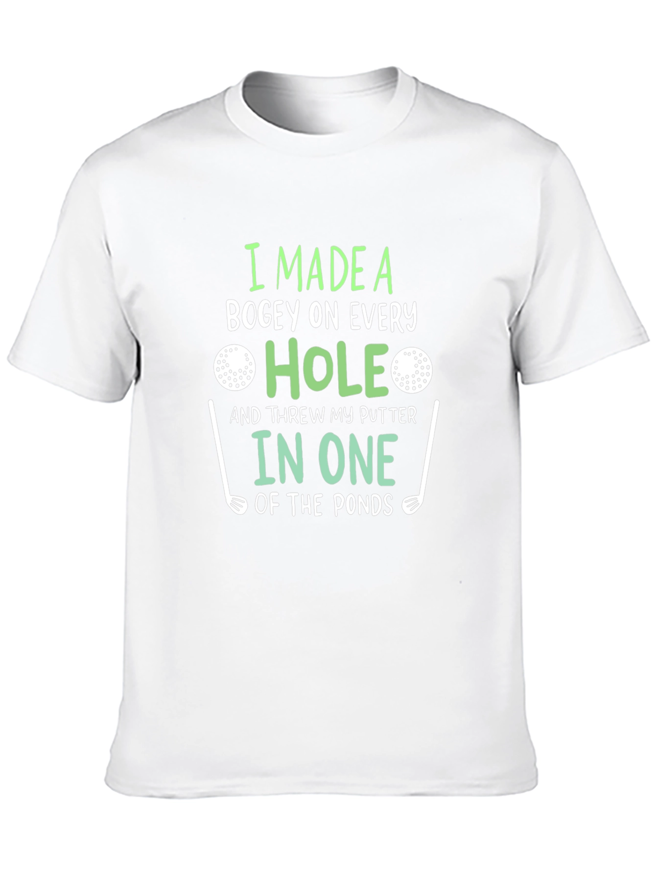 Black Funny Golf T-Shirt: Bogey on Every Hole view 10