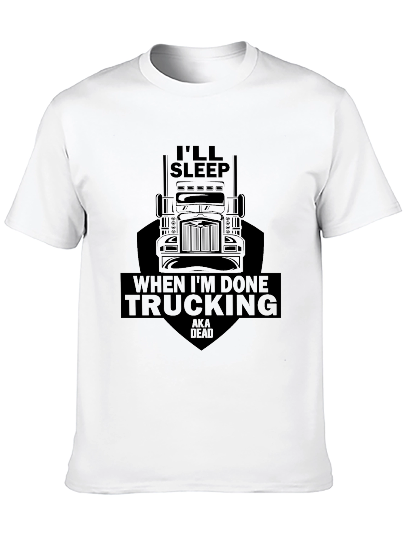 Black Trucking T-Shirt - I'll Sleep When I'm Done Trucking view 10