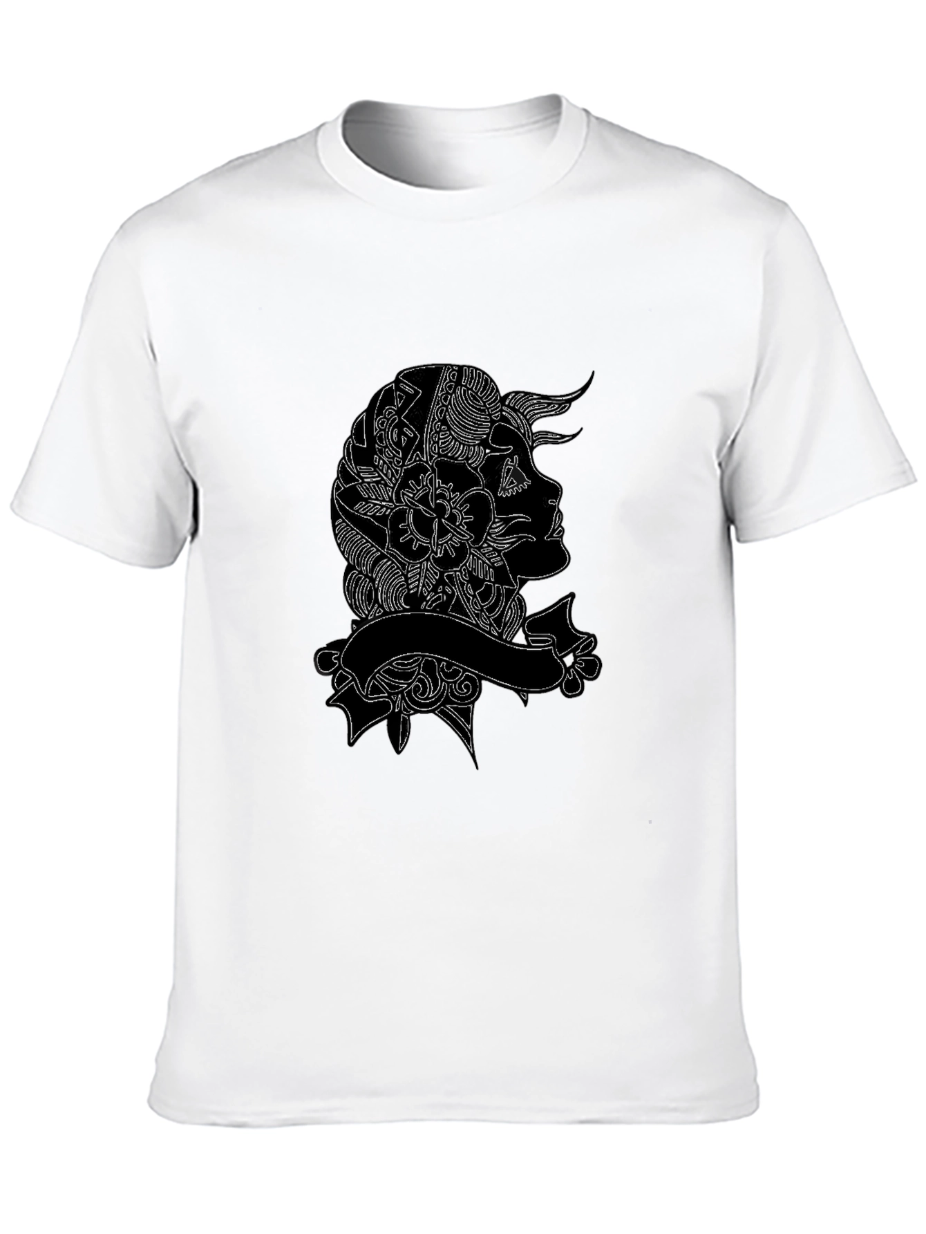 Black Graphic Tee - Tattoo Art Design - 10