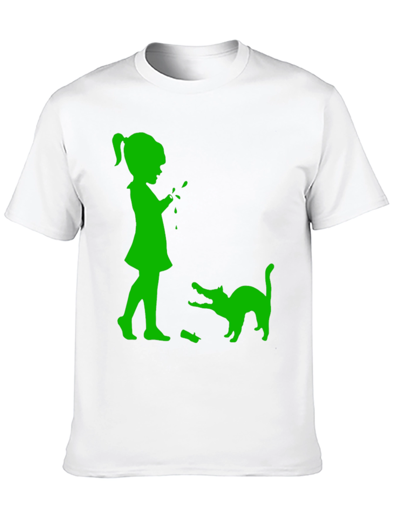 Black Girl & Cat Graphic Tee - Fun, Playful Design view 10