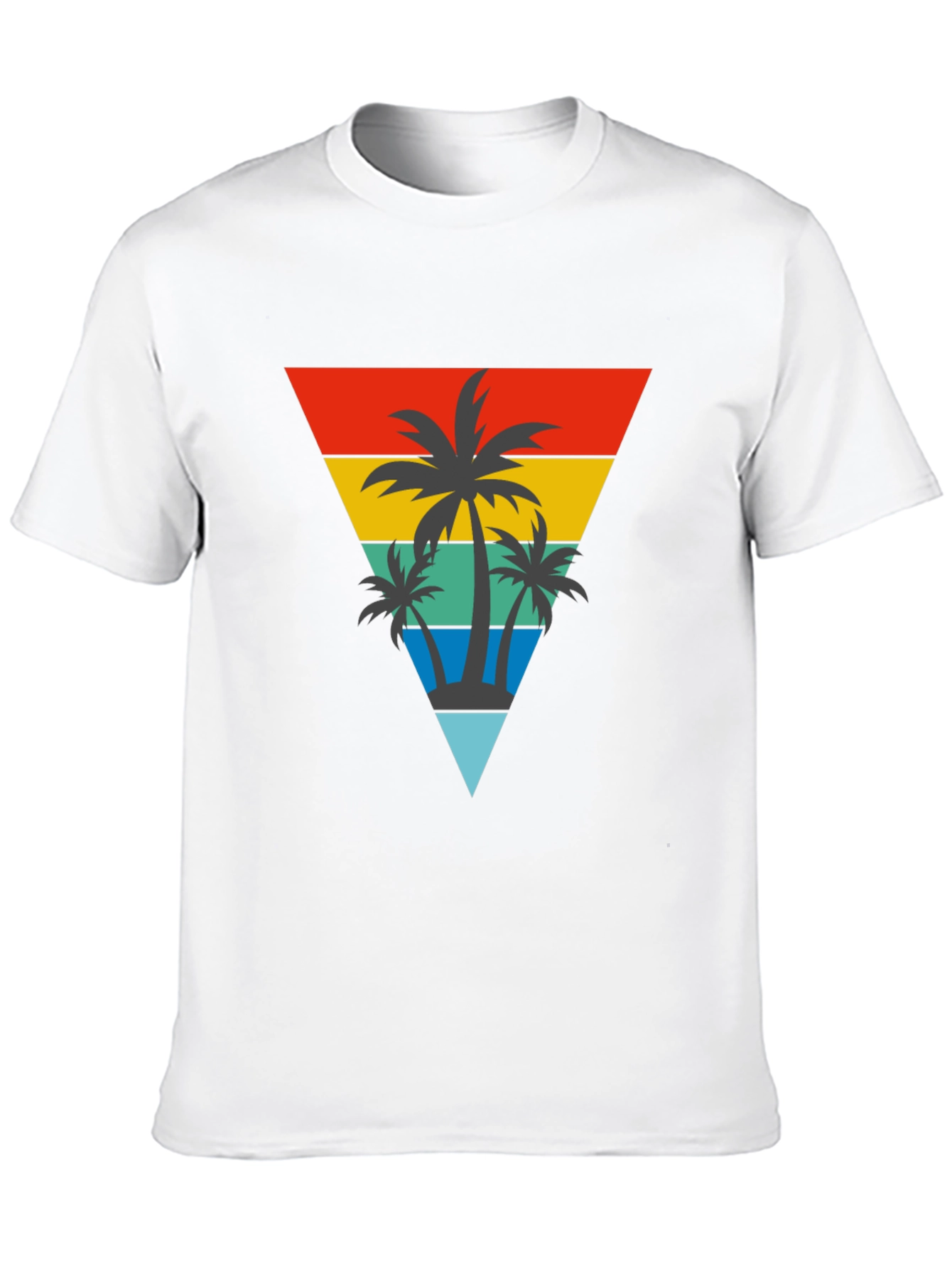 Black Retro Palm Tree Graphic T-Shirt view 10
