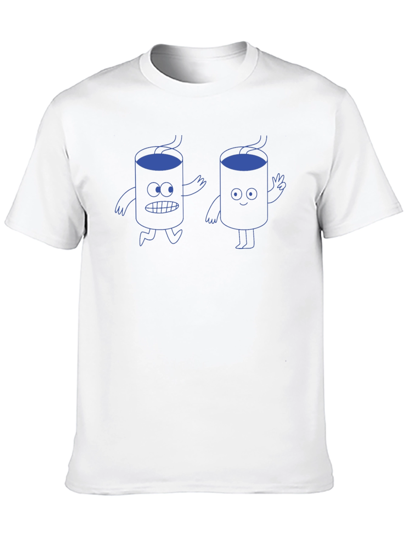 Black Cartoon Coffee Graphic T-Shirt - Black Cotton Tee view 10