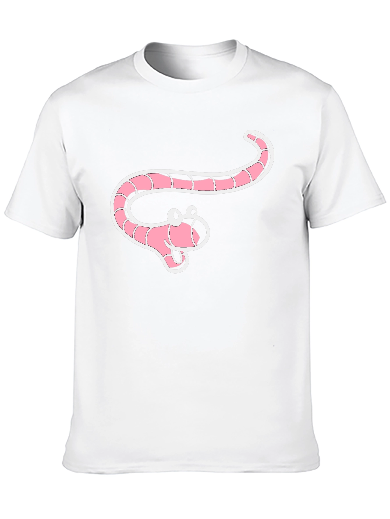 Black Cartoon Worm Graphic Black T-Shirt view 10