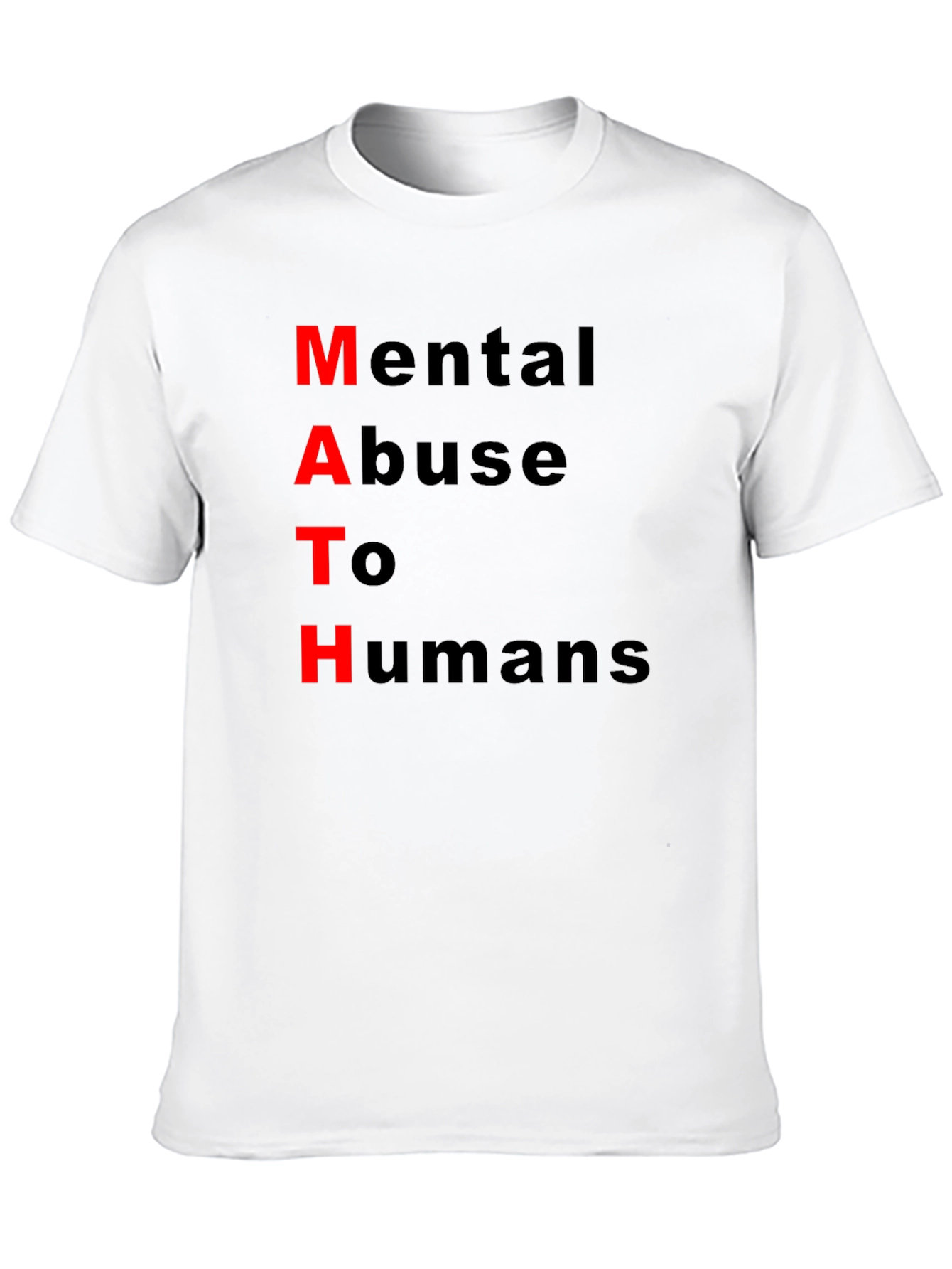 Black Funny Math Abuse to Humans Graphic T-Shirt view 10