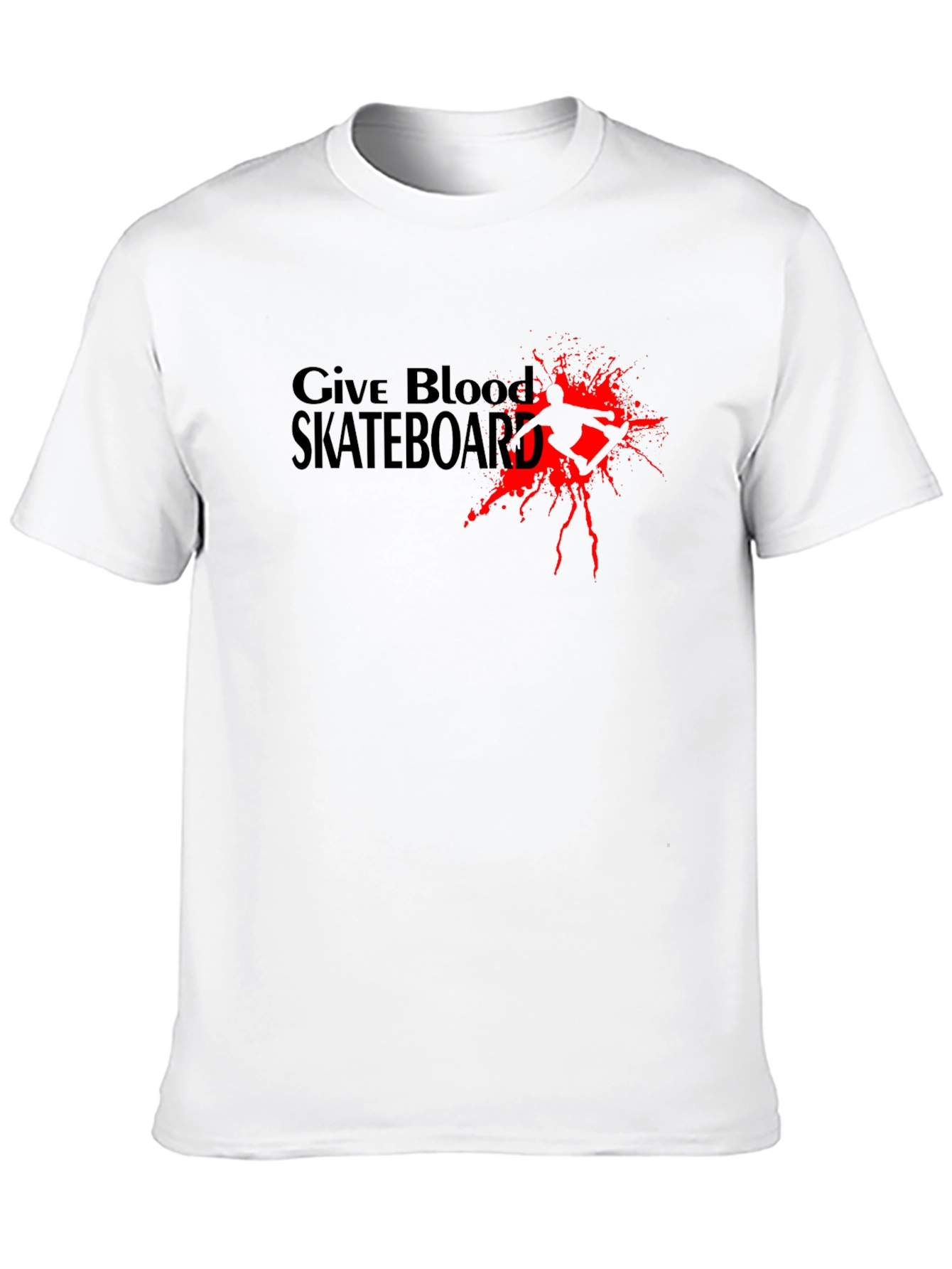 Black Give Blood Skateboard Graphic T-Shirt view 10