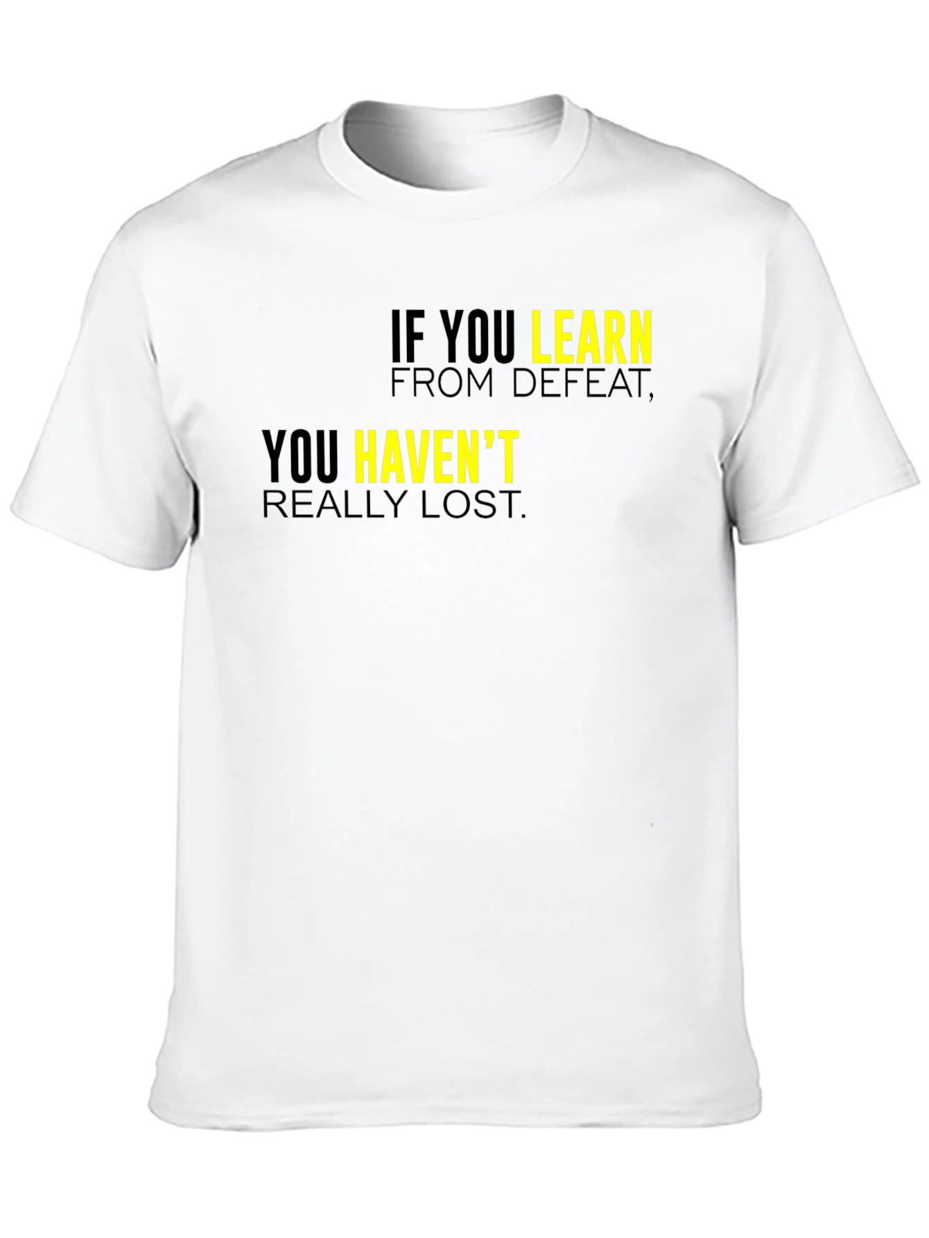 Black Motivational Black T-Shirt: Learn From Defeat view 10