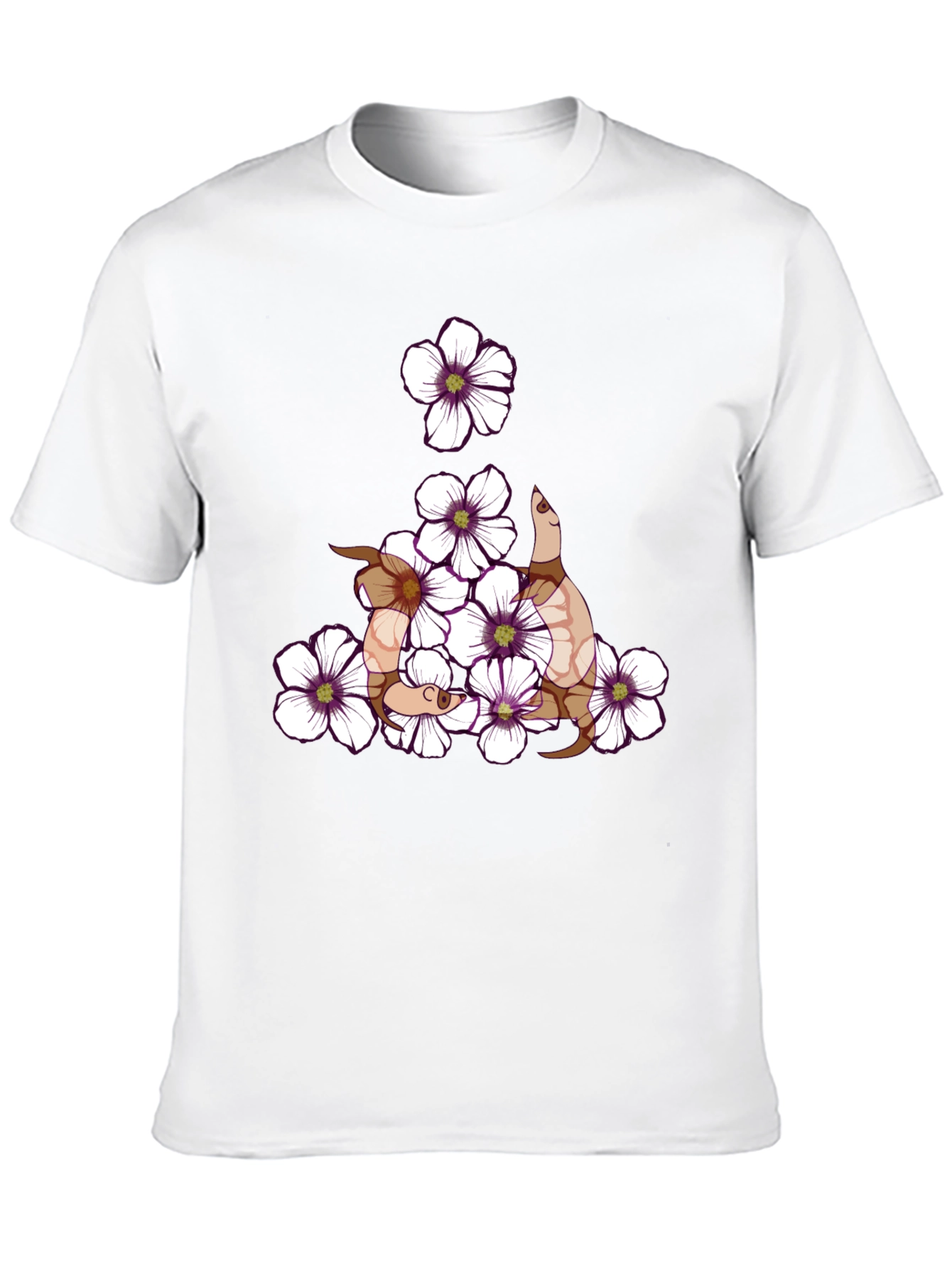 Black Floral Snake Graphic T-Shirt - Stylish & Unique view 10