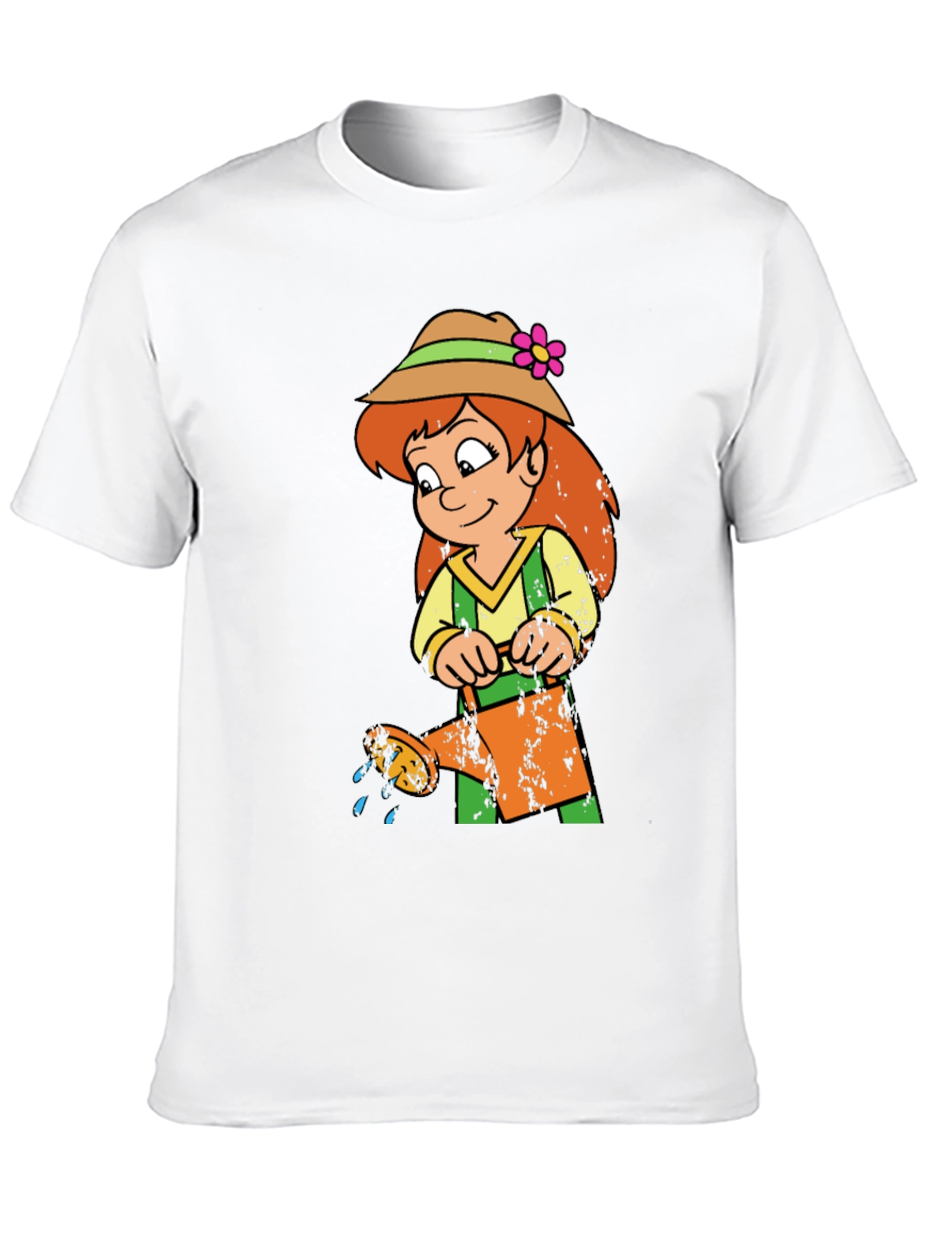 Black Cartoon Gardener Graphic T-Shirt view 10