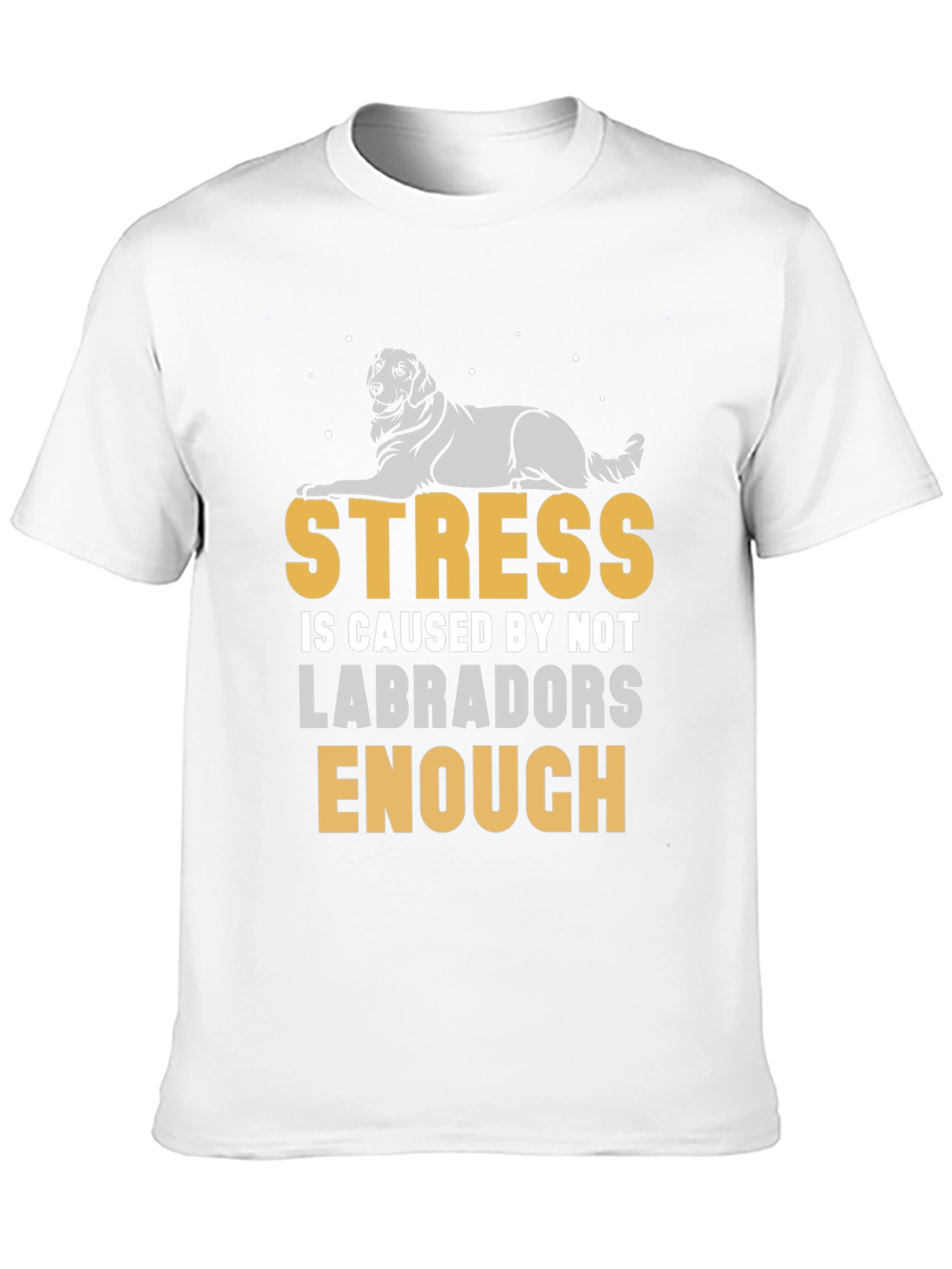 Black Stress Less Labradors T-Shirt view 10
