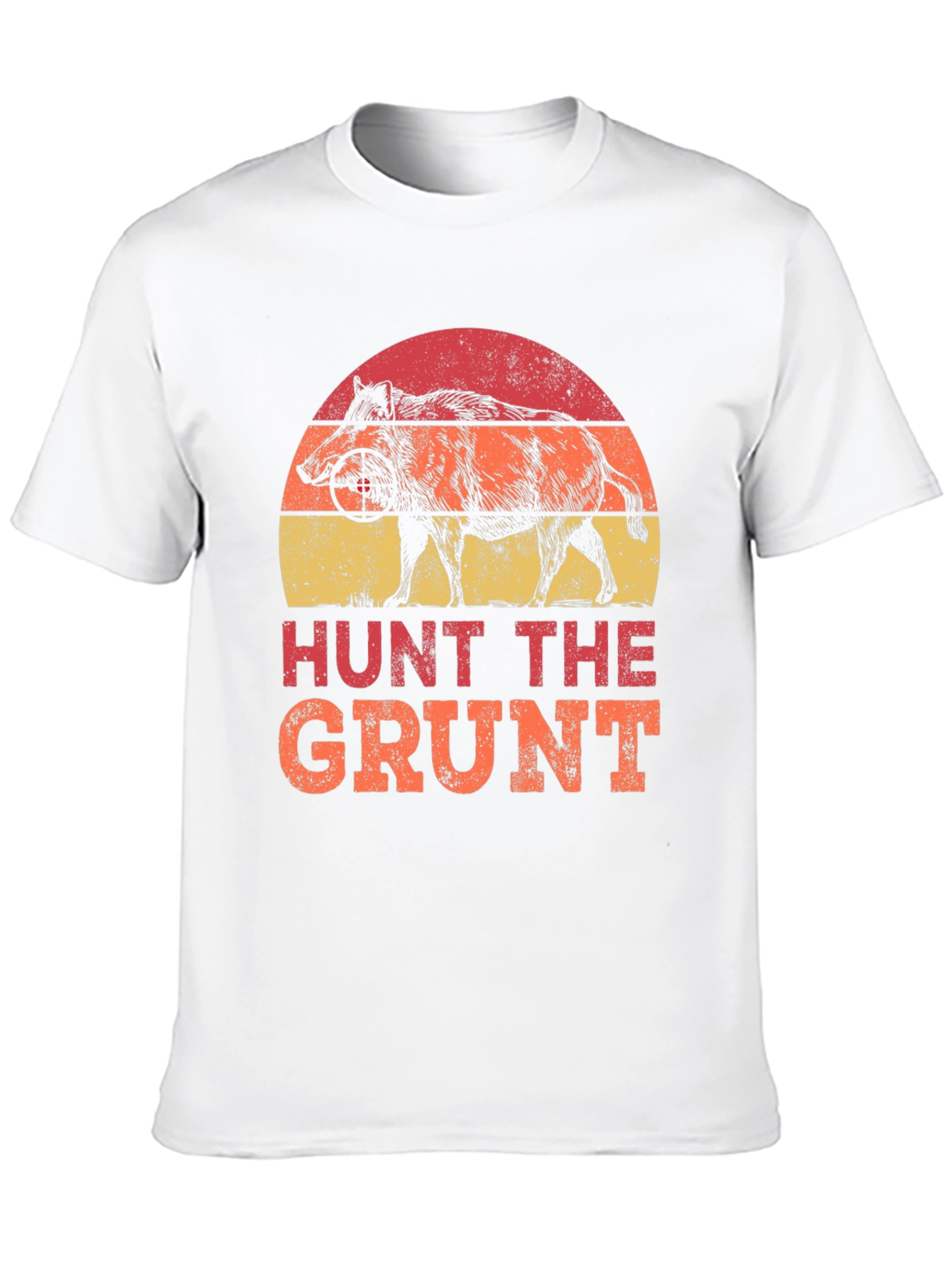 Black Hunt the Grunt T-Shirt - Wild Boar Hunter Tee view 10