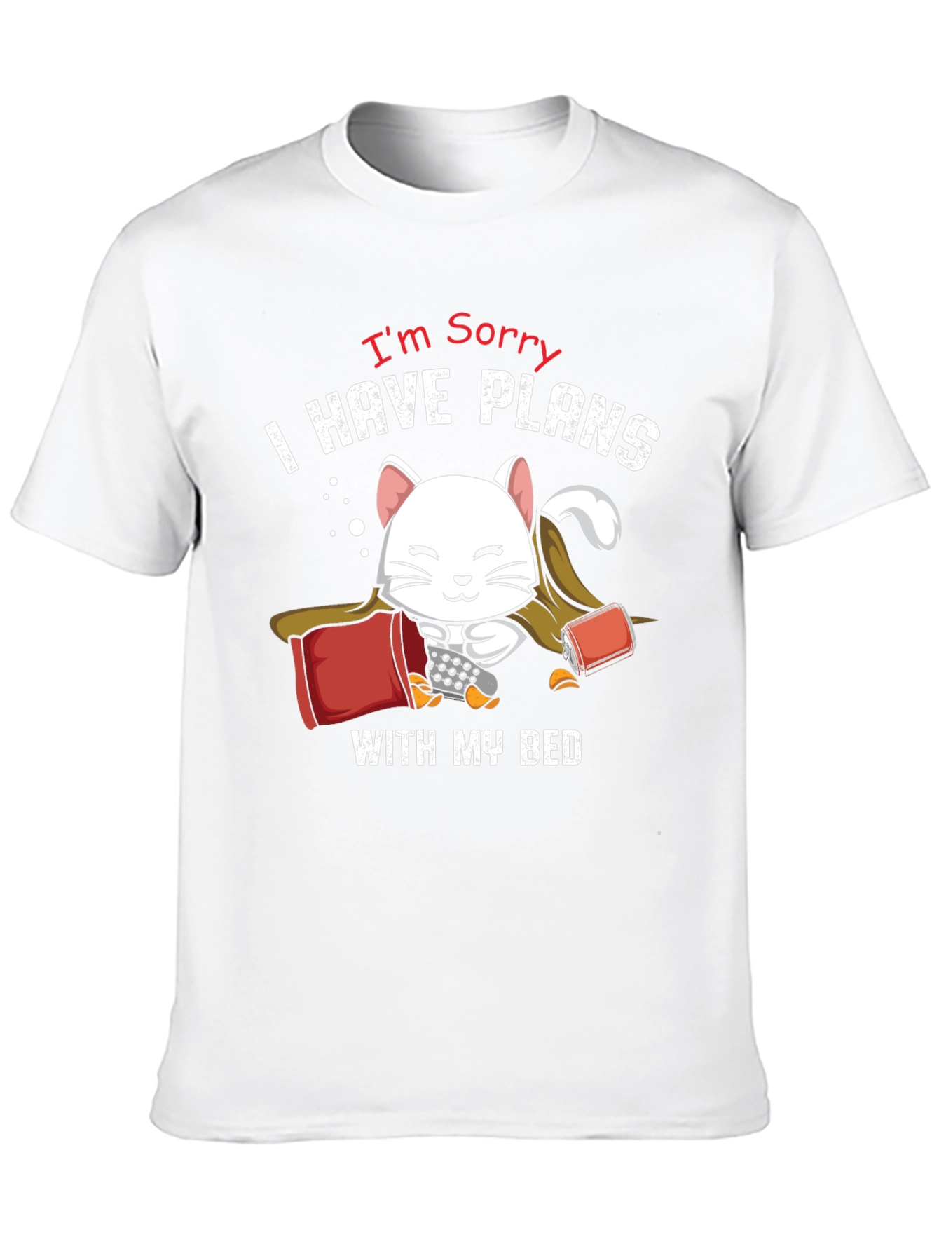 Black Funny Cat Bed Plans T-Shirt - Novelty Graphic Tee view 10