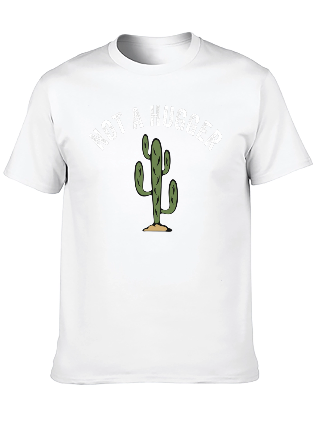 Black Not a Hugger Cactus Graphic Tee - Soft Cotton Blend view 10