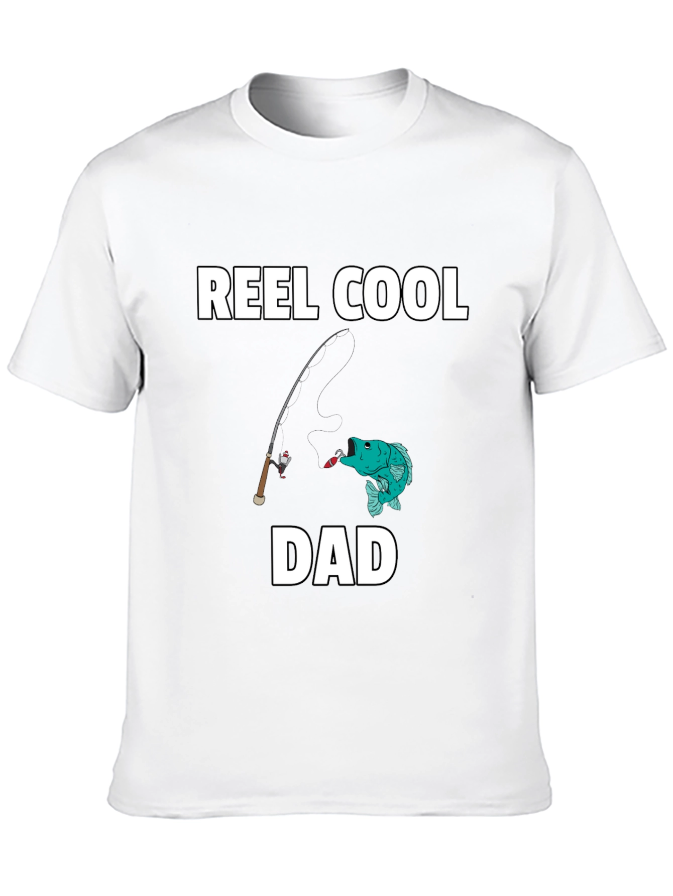 Black Reel Cool Dad T-Shirt - Fishing Graphic Tee view 10