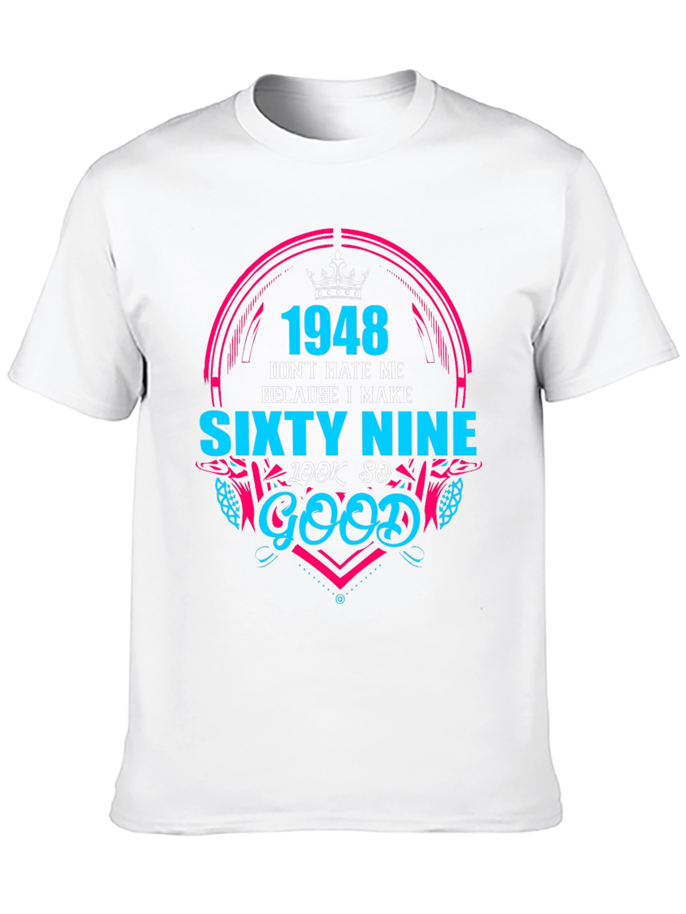 Black 1948 Birthday Sixty Nine T-Shirt view 10