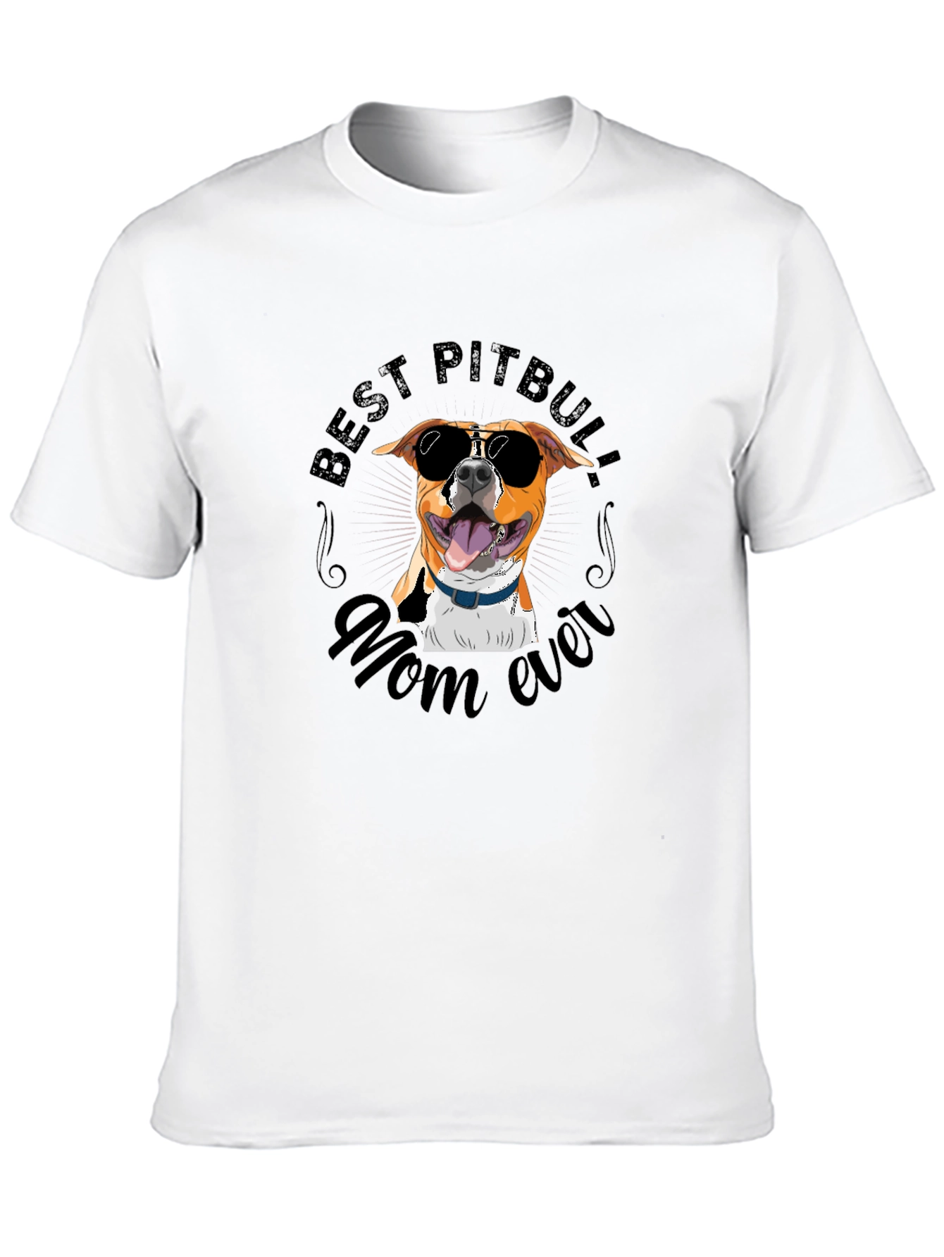 Black Best Pitbull Mom Ever T-Shirt view 10