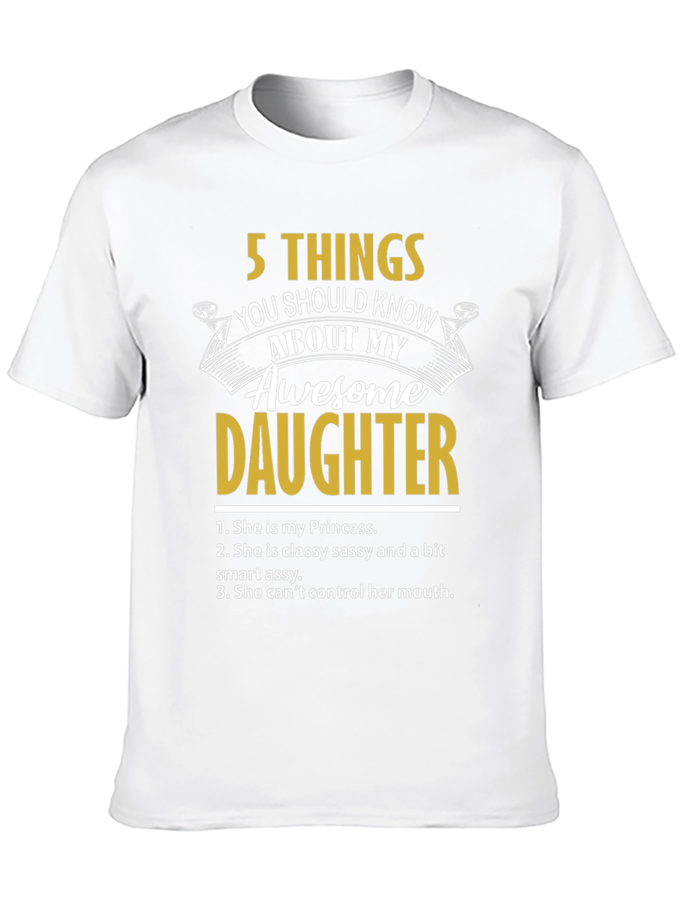 Black Awesome Daughter Graphic T-Shirt view 10