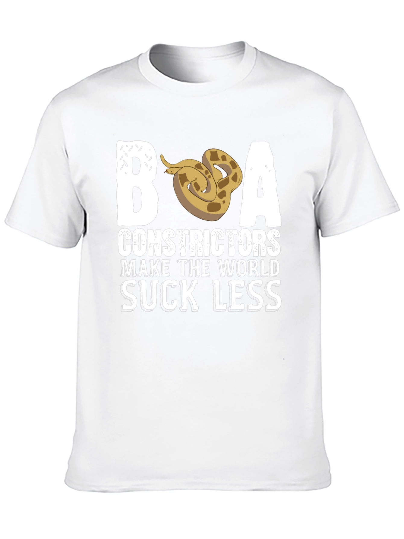 Black Boa Constrictors Make the World Suck Less T-Shirt view 10